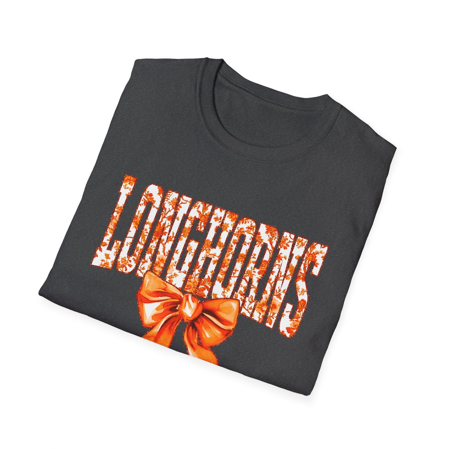 Texas Longhorns Floral Softstyle T-Shirt, Unisex Graphic Tee, Perfect Gift for Texans, Casual Wear, Travel Souvenir
