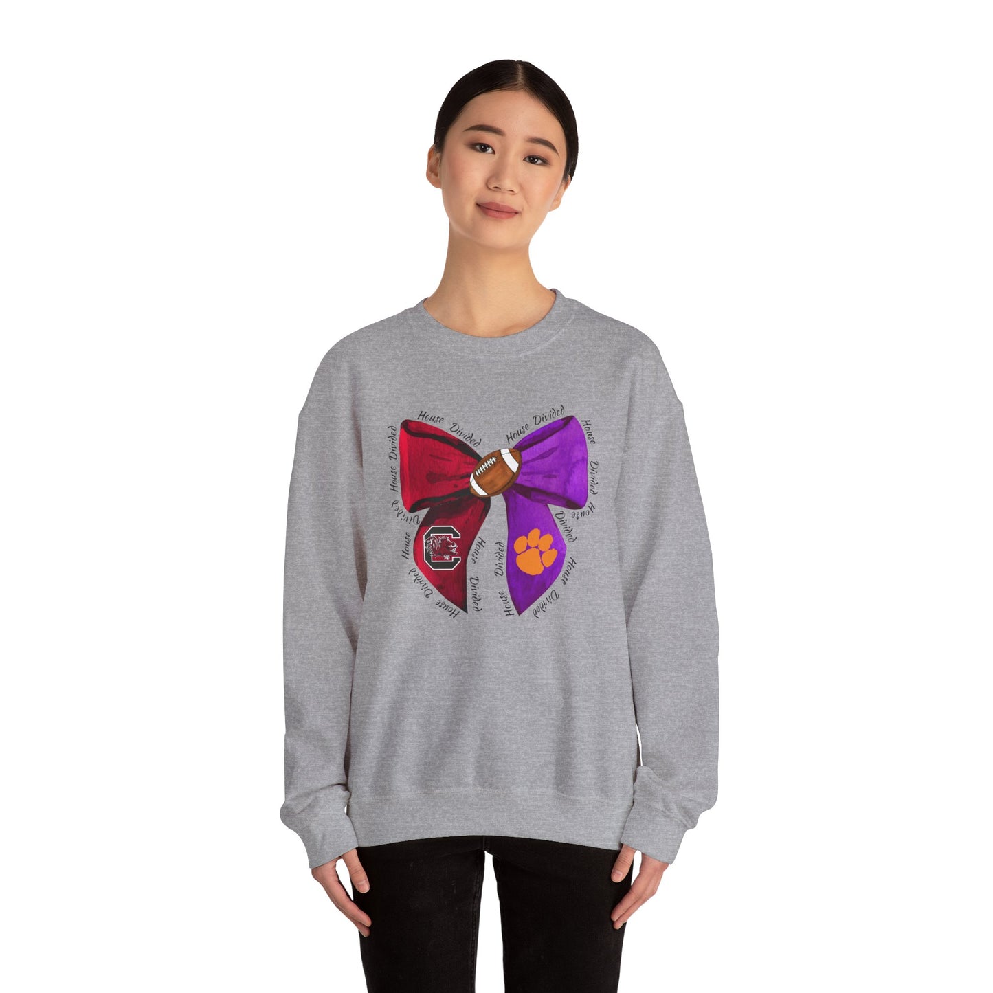 House Divided Sweatshirt | Carolina Bow Design | Palmetto Rivalry Crewneck | Cute Game Day Outfit for Women