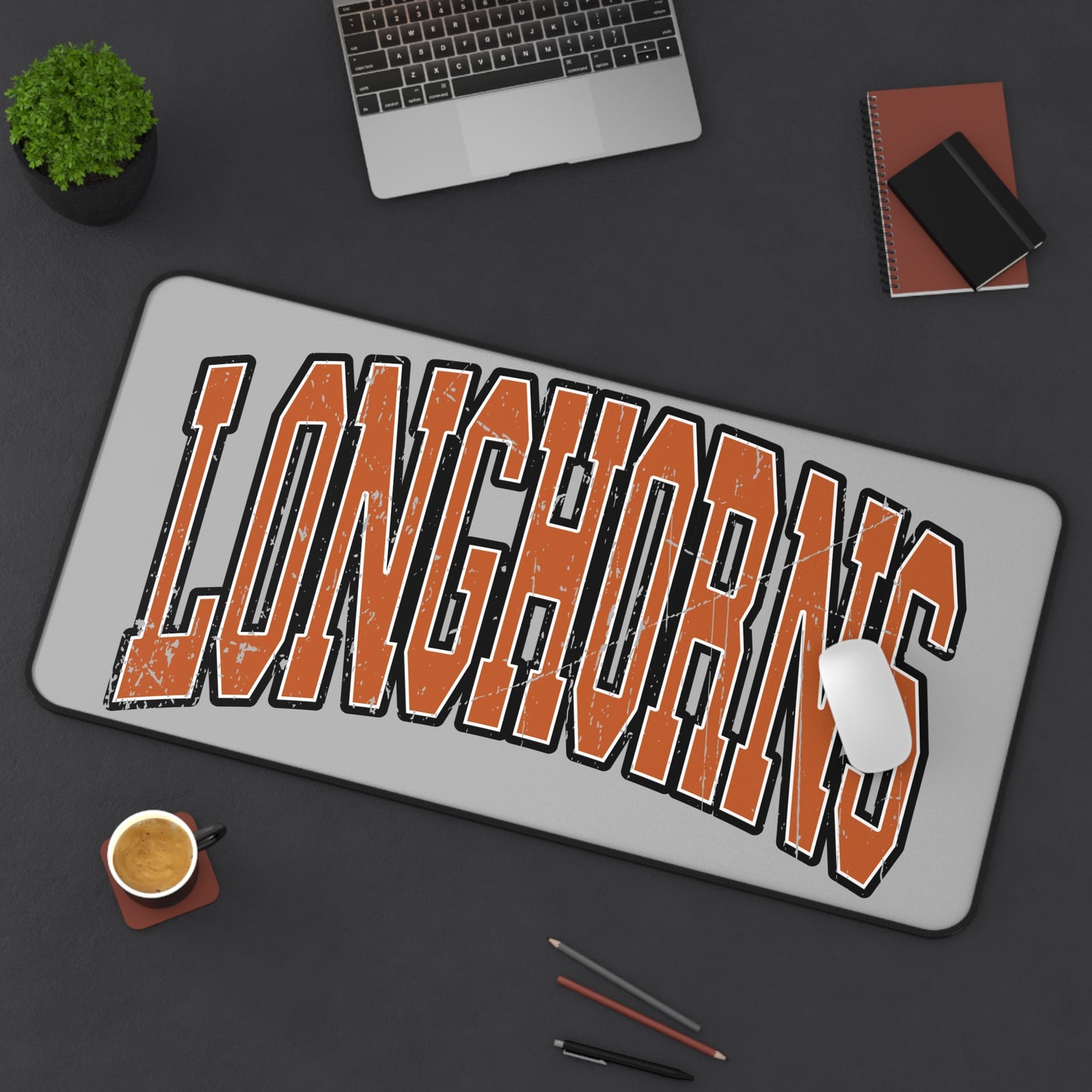 Texas Pride Desk Mat | Rustic Collegiate Style Mouse Pad