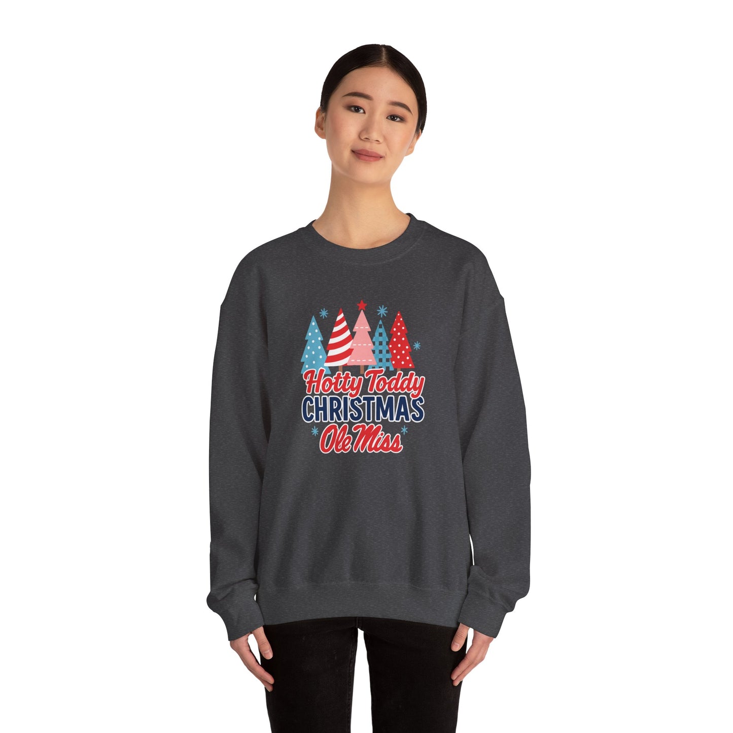 Ole Miss Festive Christmas Sweatshirt, Holiday Cheer, Unisex Crewneck, Ole Miss Pride, Hotty Toddy, Rebels, University of Mississippi