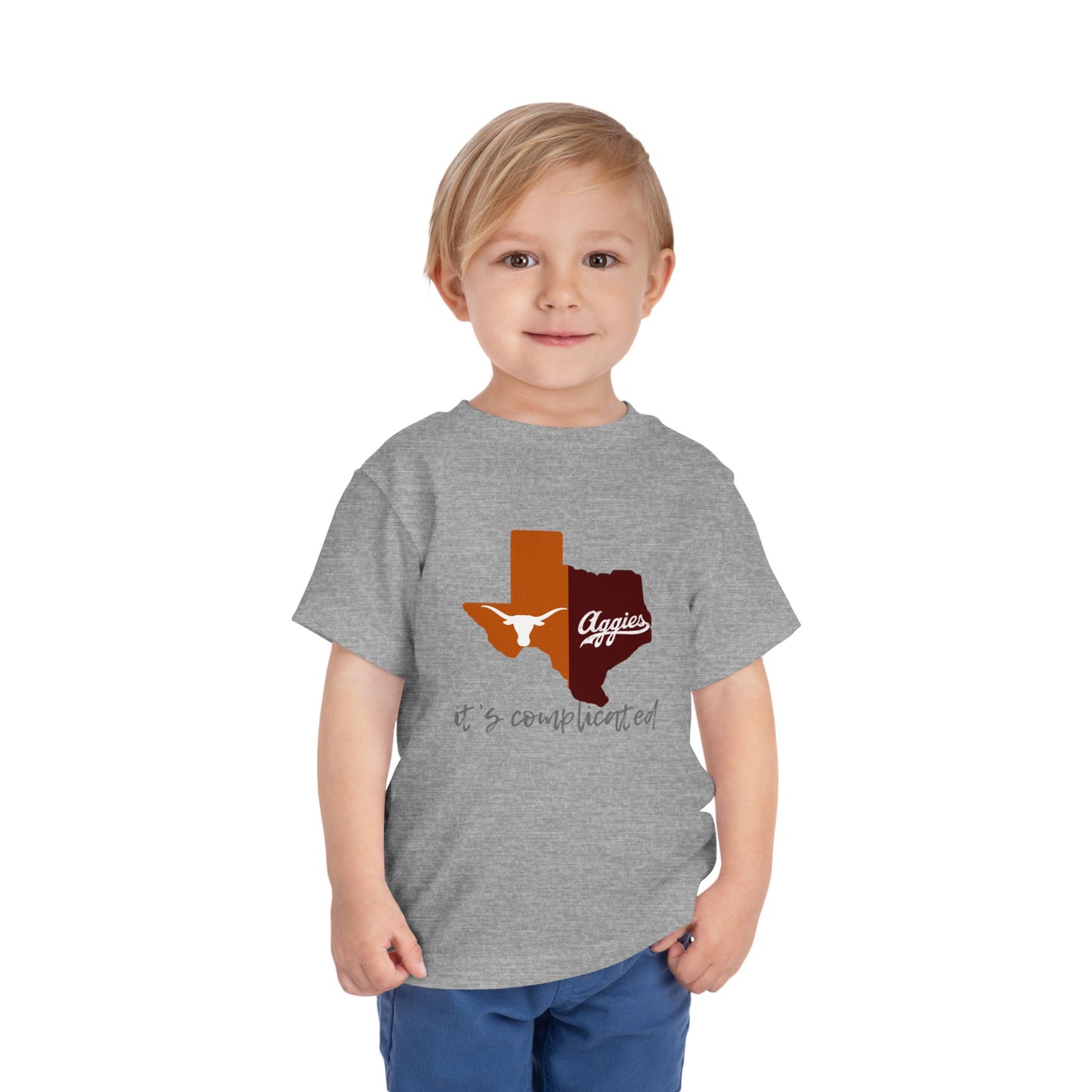 “It’s Complicated” Kids Texas Rivalry Tee – Longhorns vs. Aggies