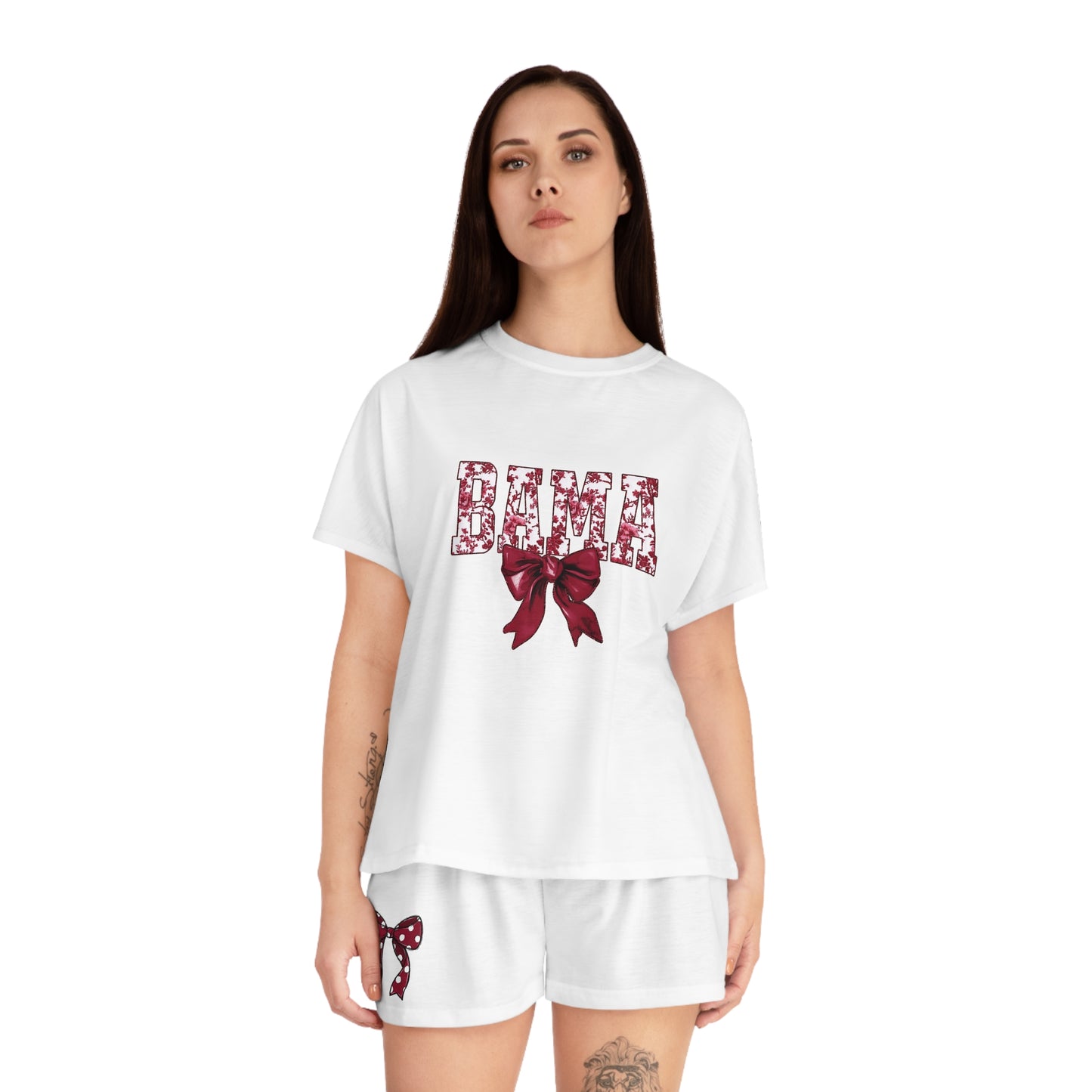 University of Alabama pajama set with shorts, BAMA, Crimson Tide, Gift for Her, Roll Tide, Sleepwear, Alabama