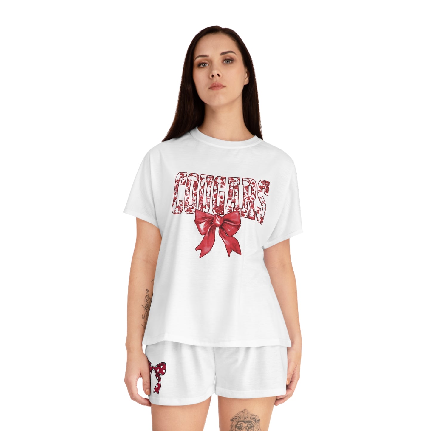 University of Houston pajama set with shorts, Cougars, Go Coogs, Gift for Her, Cougar Pride, Sleepwear