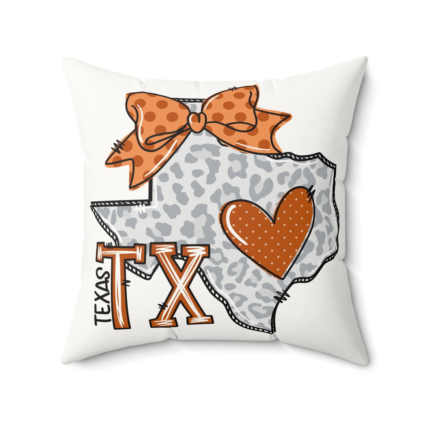University of Texas Dorm Decor, College Throw Pillow, Longhorn Fan Gift, Texas Home Decor, UT Austin, University of Texas