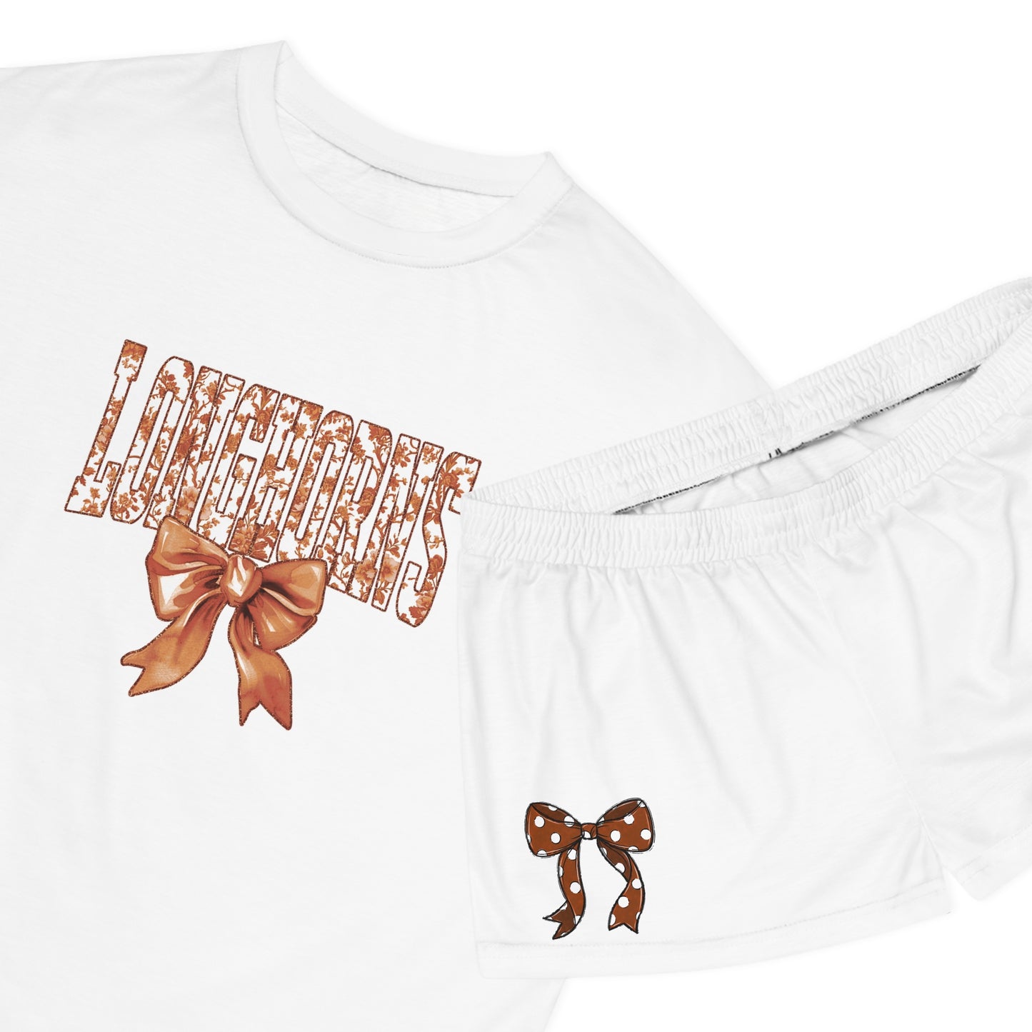 University of Texas pajama set with shorts, Longhorns, Hook Em, Gift for Her, Longhorn Pride, Sleepwear