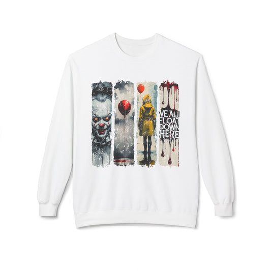 Halloween Crewneck Sweatshirt, We All Float Down Here, Horror Sweatshirt, IT Halloween, Scary Sweatshirt