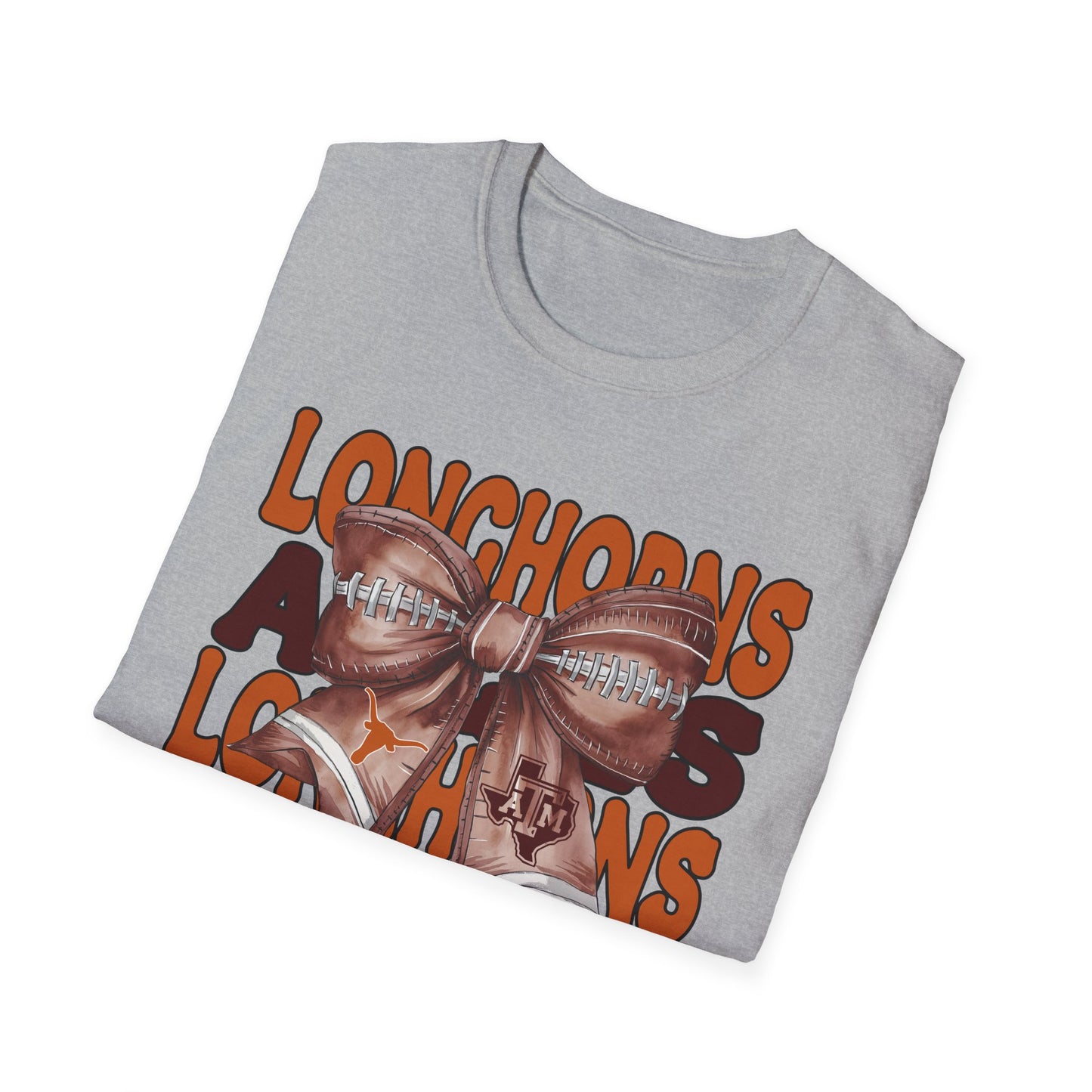 Longhorns vs Aggies Football Bow Tee – House Divided Game Day Shirt