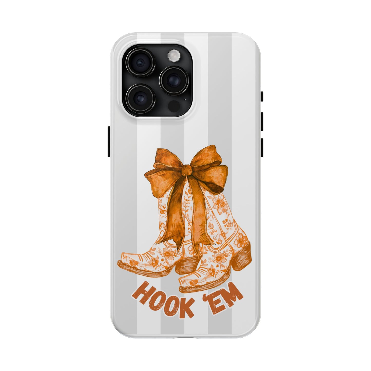 Texas Tough Phone Case, College Team Accessory, Longhorns, Graduation Gift, Student Gifts