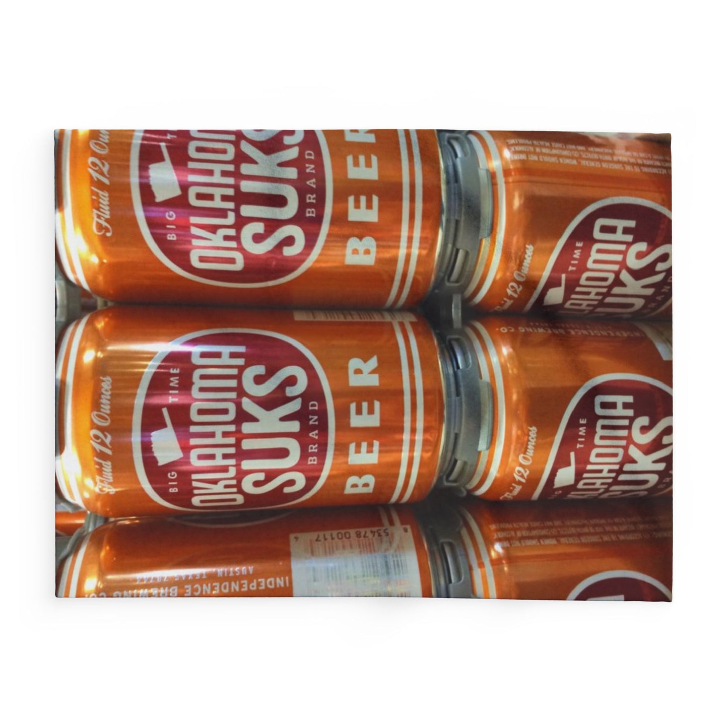Fun Arctic Fleece Blanket - Oklahoma Suks Beer Design, Cozy Home Decor, Gift for Beer Lovers, Picnic Blanket, Outdoor Lounge