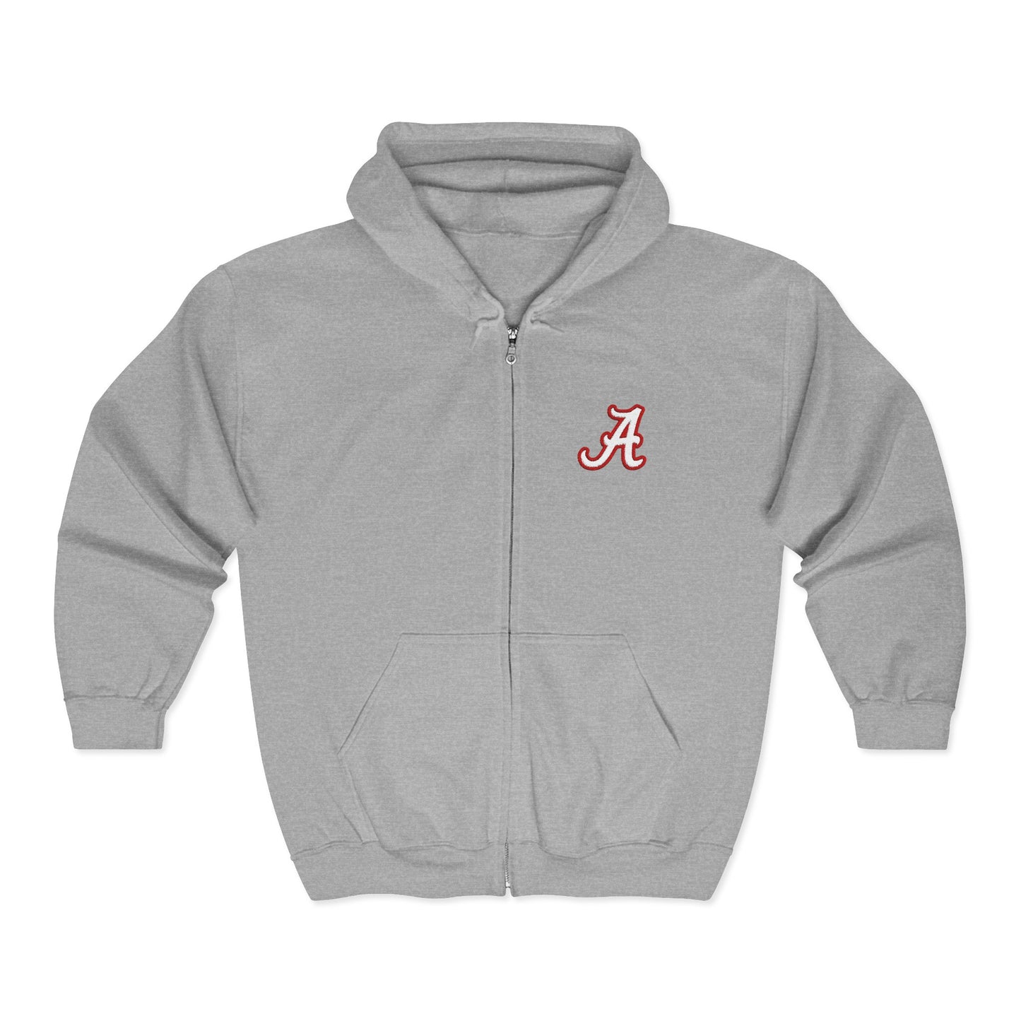 University of Alabama Roll Tide Full Zip Hoodie, University Of Alabama Sweatshirt, College Zip Up Jacket, Crimson Tide Hooded Sweater