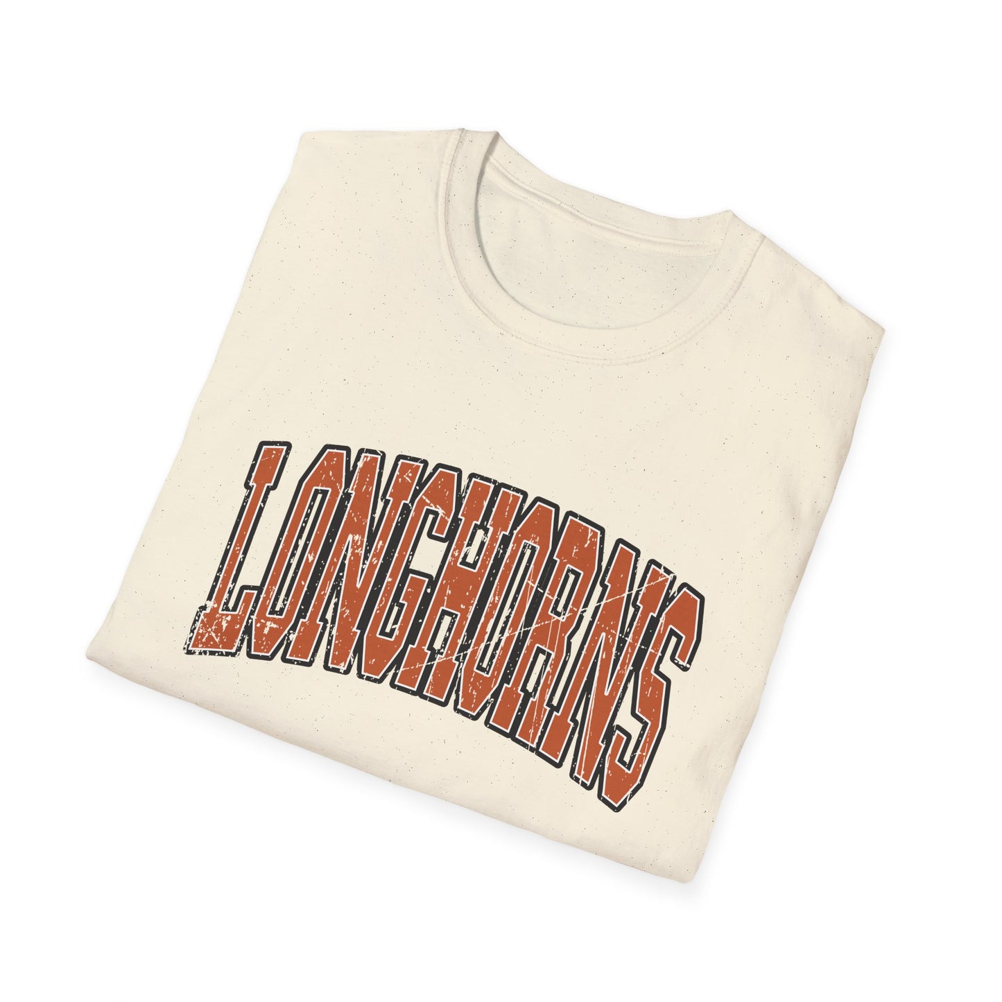 Texas Pride Arch Tee | Burnt Orange Vintage Game Day Shirt | Southern Football Spirit Tee | Unisex Softstyle