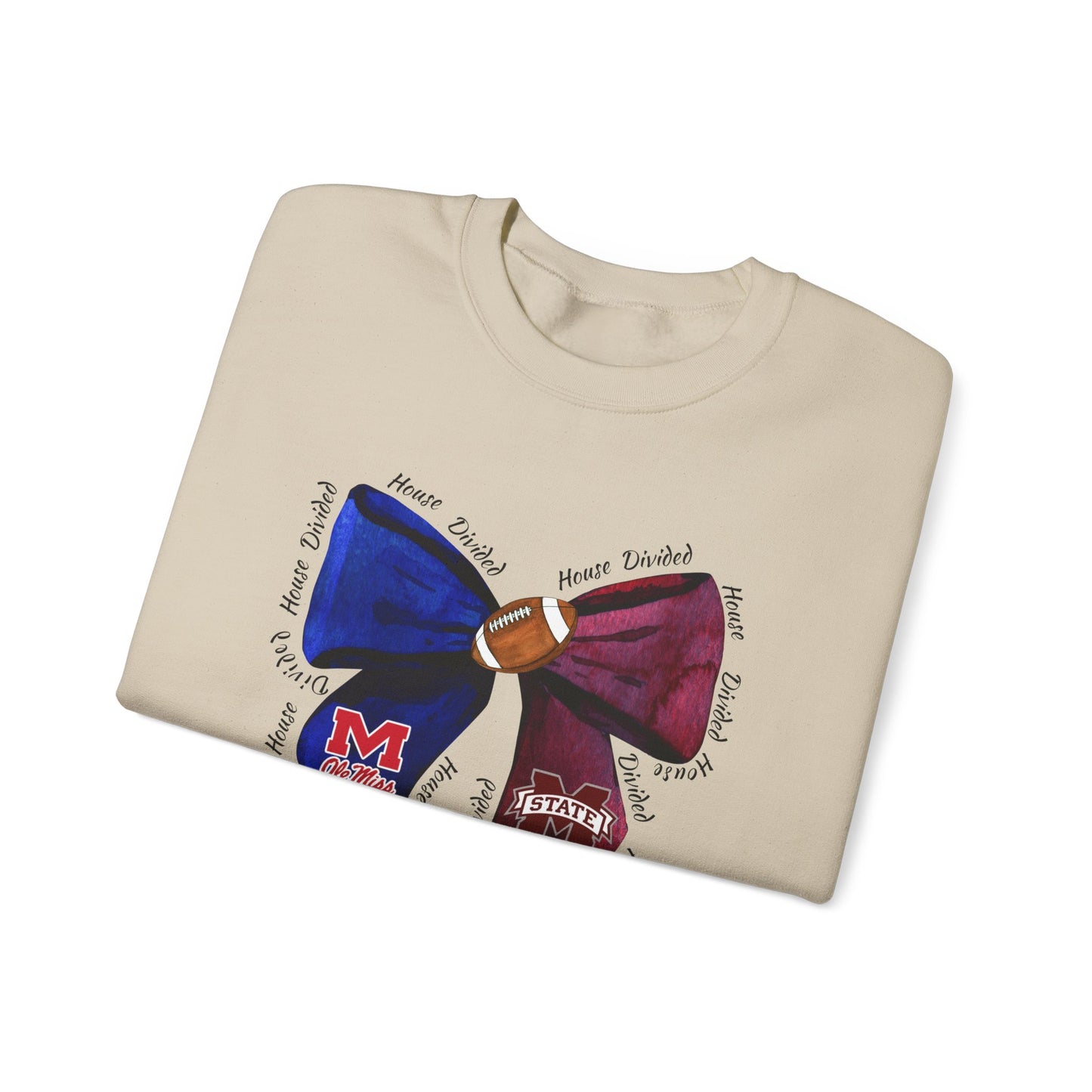 House Divided Sweatshirt | Mississippi Bow Design | Egg Bowl Rivalry | Cute Game Day Outfit for Women