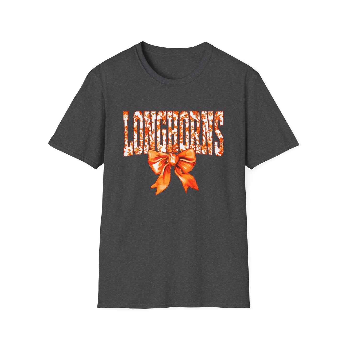 Texas Longhorns Floral Softstyle T-Shirt, Unisex Graphic Tee, Perfect Gift for Texans, Casual Wear, Travel Souvenir