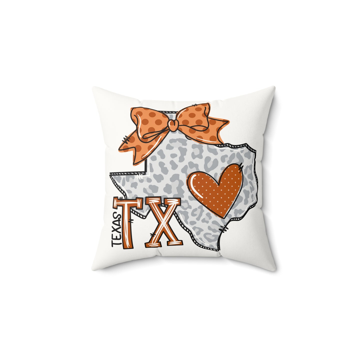 University of Texas Dorm Decor, College Throw Pillow, Longhorn Fan Gift, Texas Home Decor, UT Austin, University of Texas