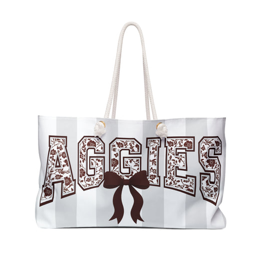 Stylish Aggies Weekender Bag | Perfect for Travel, Sports Events, Gym, Beach Days, Gifts, Sorority Gifts, College Essentials