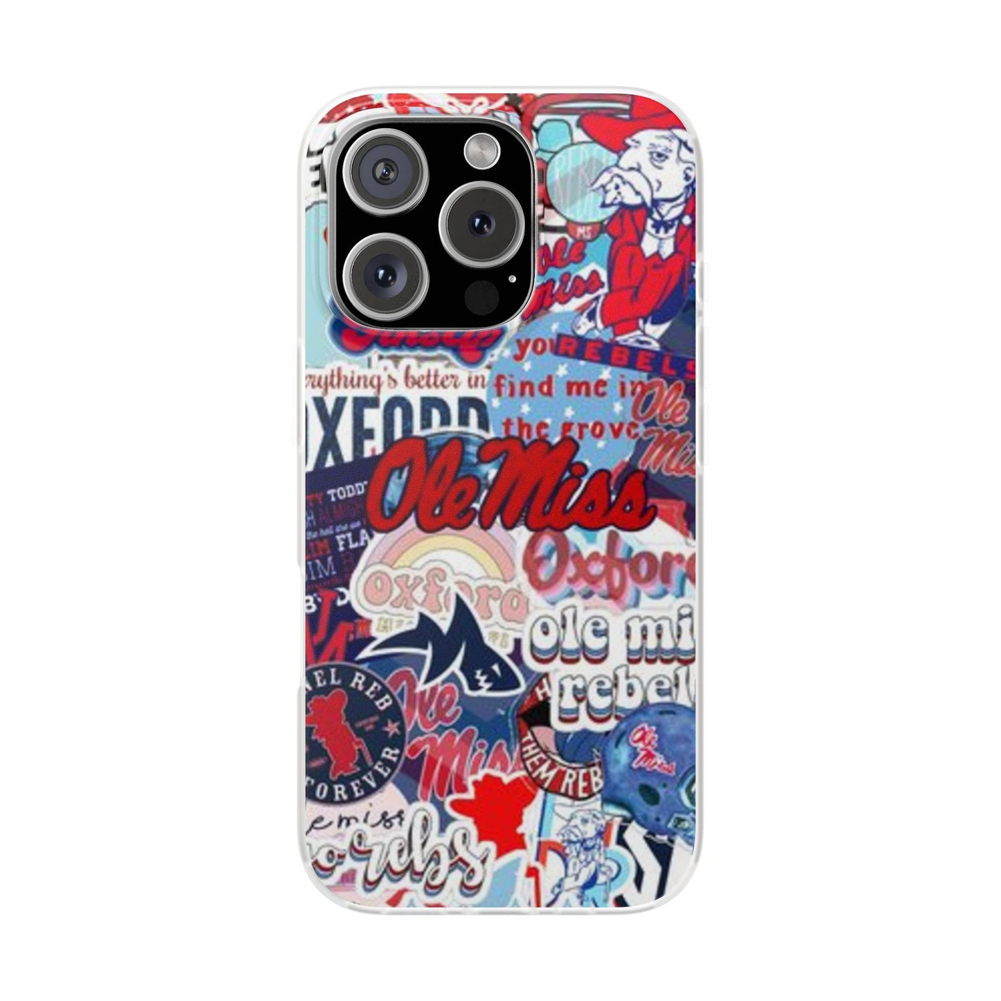 Ole Miss Pride Flexi Cases - Trendy Phone Cover for Fans, College Gear, Stylish Protection, Gift for Students, School Spirit Accessories
