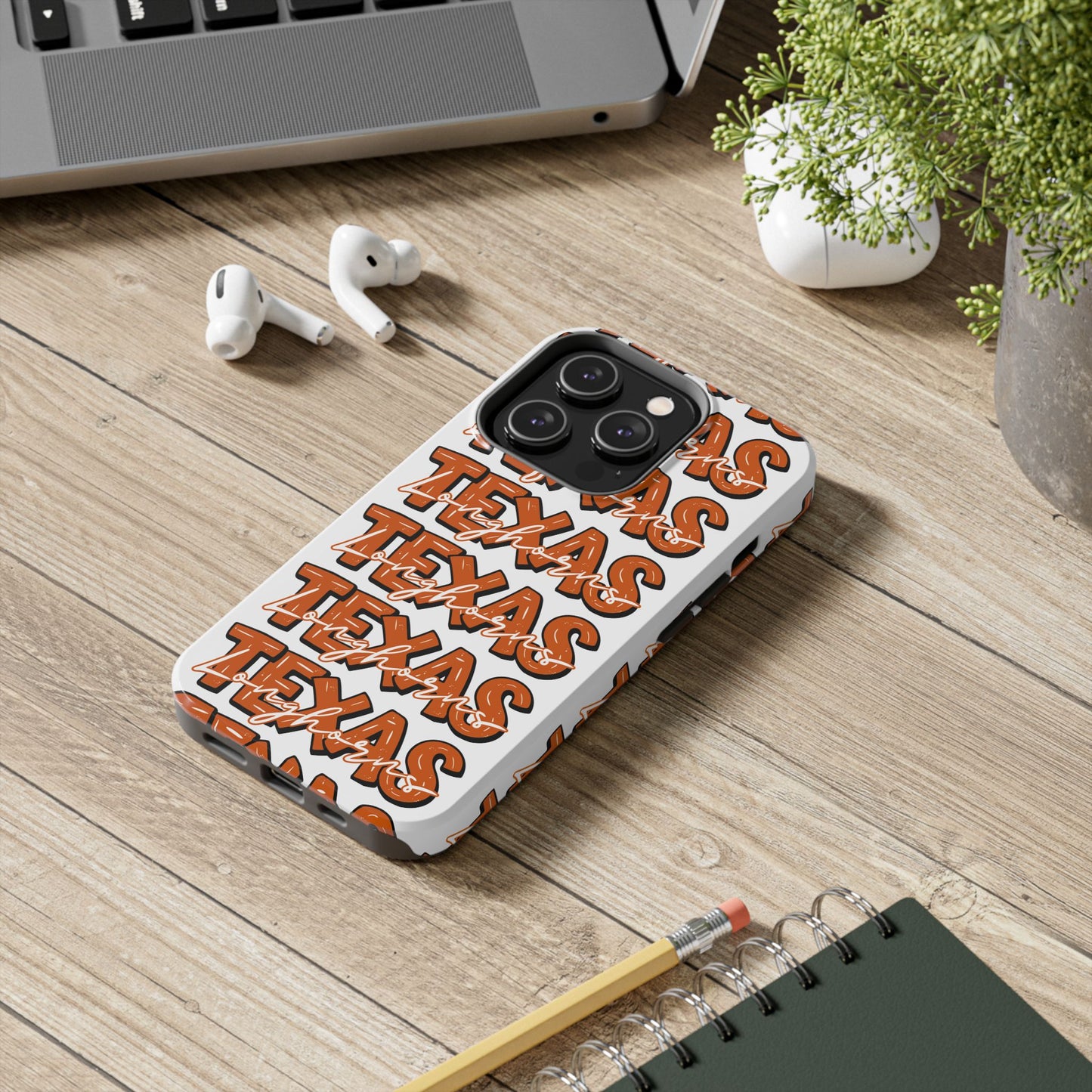 Texas Longhorn Tough Phone Case, Durable iPhone Cover for Texas Lovers, Unique Gift for Graduates, College Students, Southern Pride