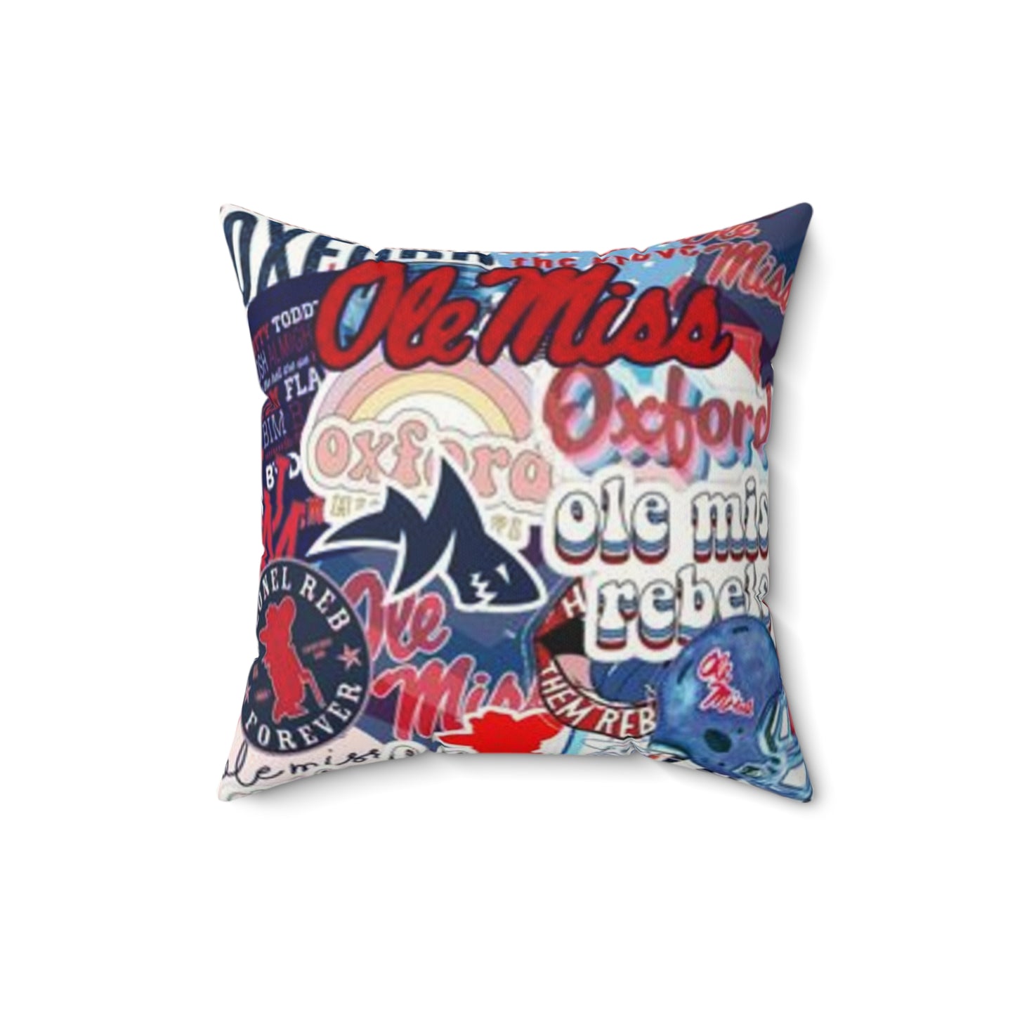 Ole Miss Faux Suede Pillow, Decor Cushion for College Students, Home Decor Gift, Throw Pillow, Team Spirit