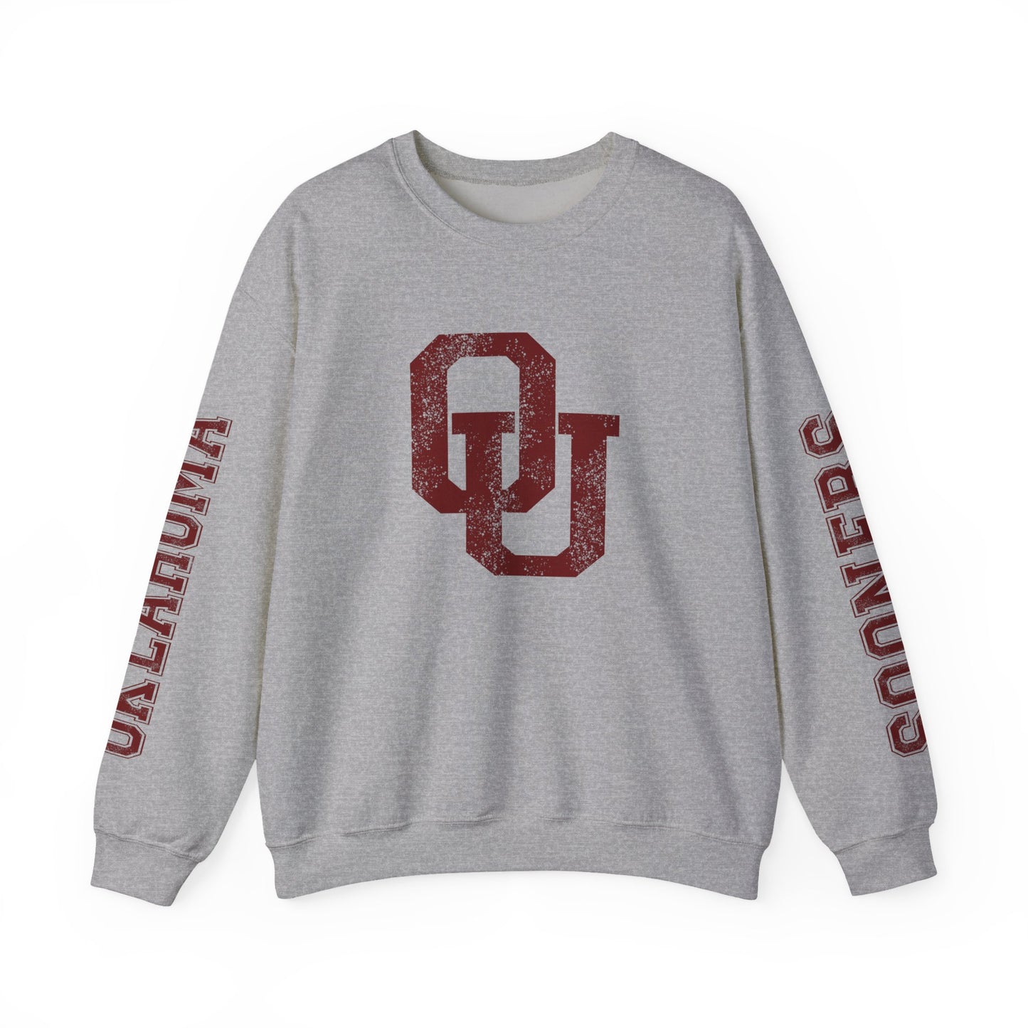 University of Oklahoma Sooners Sweatshirt | Oklahoma & Sooners Sleeve Print, Oklahoma Sooners Crewneck | Printed Sleeve Game Day Sweatshirt