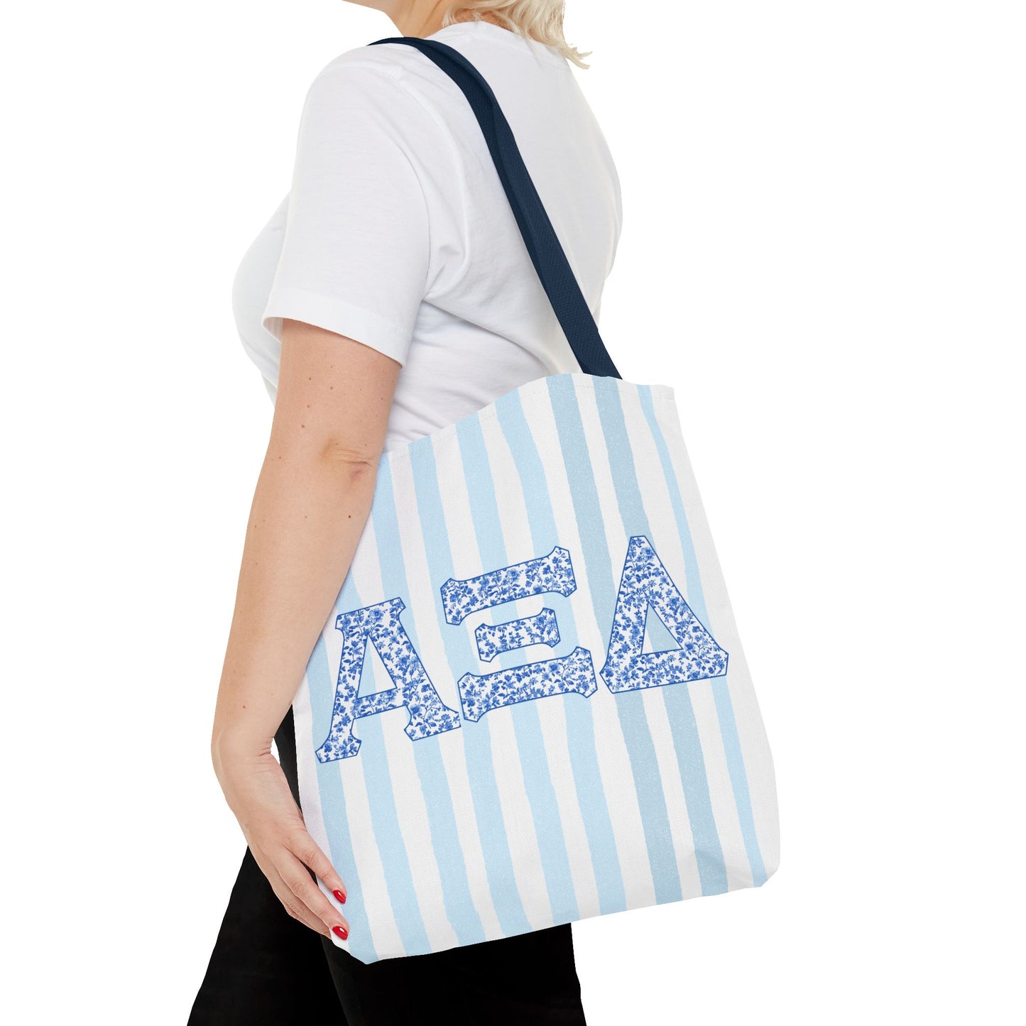 A Xi Style Gift | Floral Sorority Inspired Tote Bag | Greek Life Bag | Big Little Reveal | Cute Campus Tote, Cute Bid Day Bag