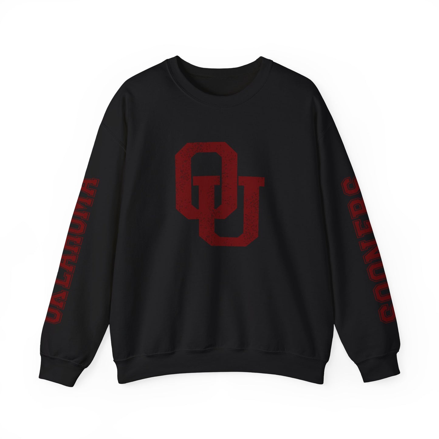 University of Oklahoma Sooners Sweatshirt | Oklahoma & Sooners Sleeve Print, Oklahoma Sooners Crewneck | Printed Sleeve Game Day Sweatshirt