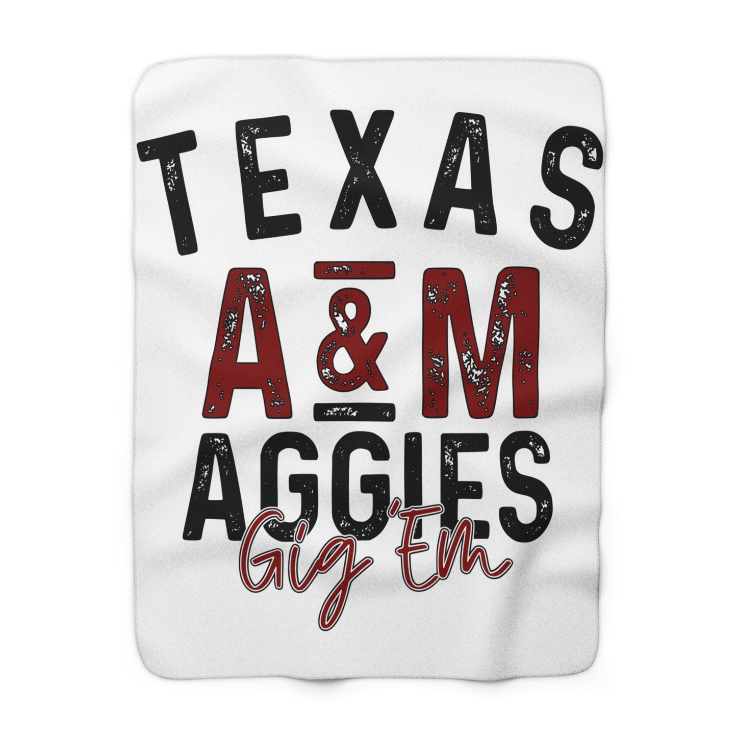 Aggies Sherpa Fleece Blanket, Cozy Throw for Home, Gift for Texas Fans, Texas Blanket, Dorm Accessory