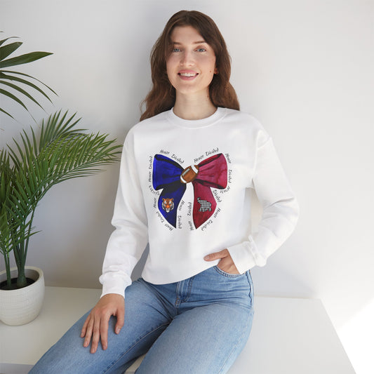 House Divided Sweatshirt | Auburn & Alabama Bow Design | Cute College Rivalry Crewneck | Game Day Outfit