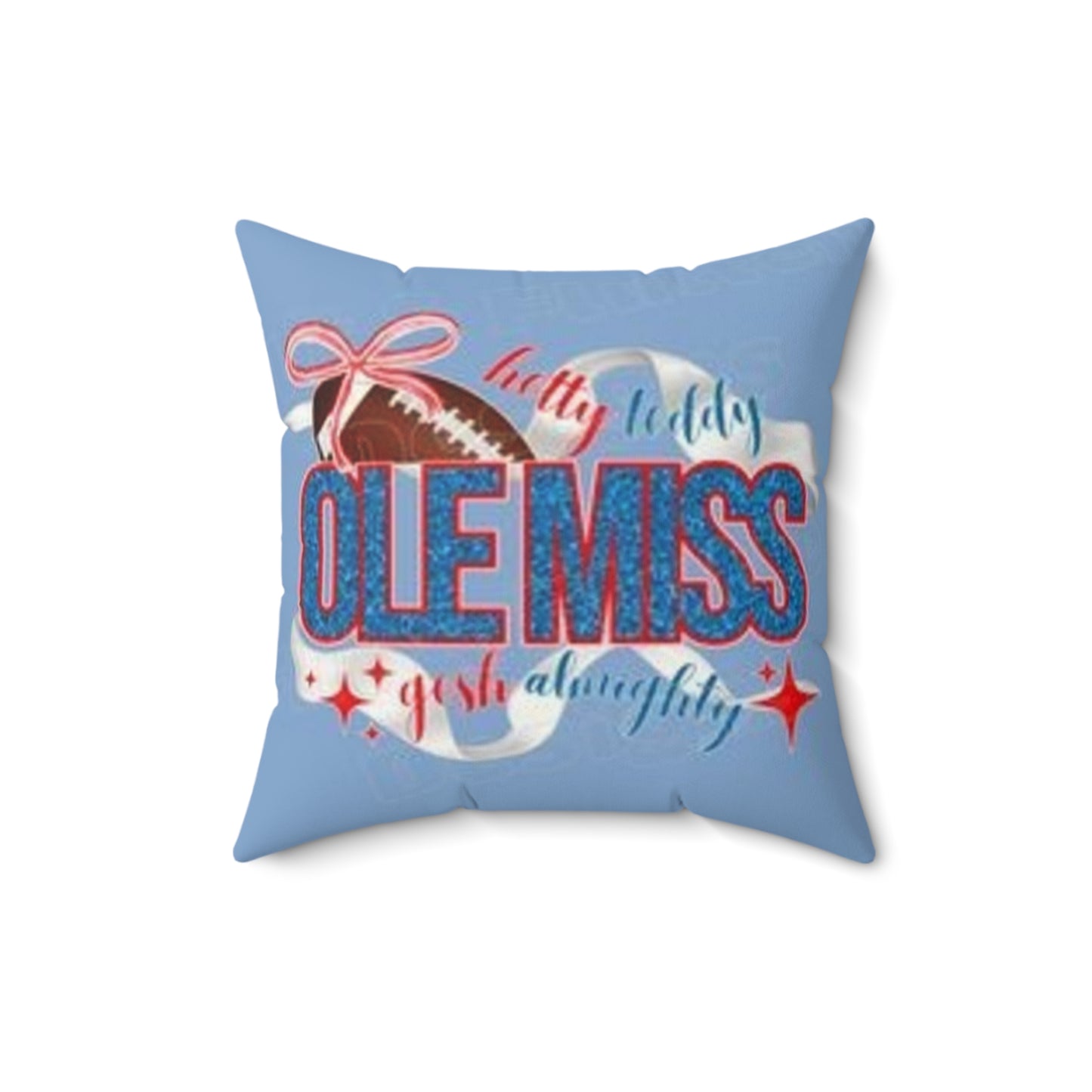 Ole Miss Faux Suede Pillow, Decorative Sports Cushion, College Football Decor, Home Accent, Gift for Students, Alumni Pillow