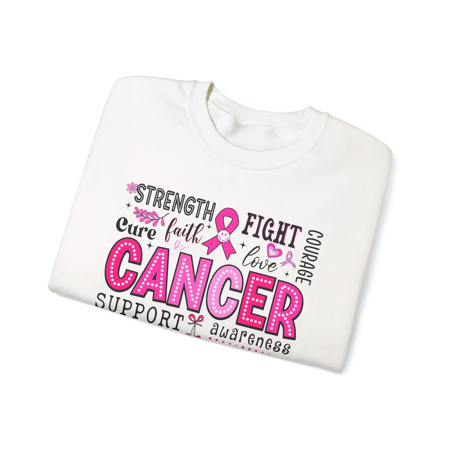 Breast Cancer Awareness, Find the Cure, Inspirational Crewneck Sweatshirt, Faith-Based Fashion, Motivational Gift
