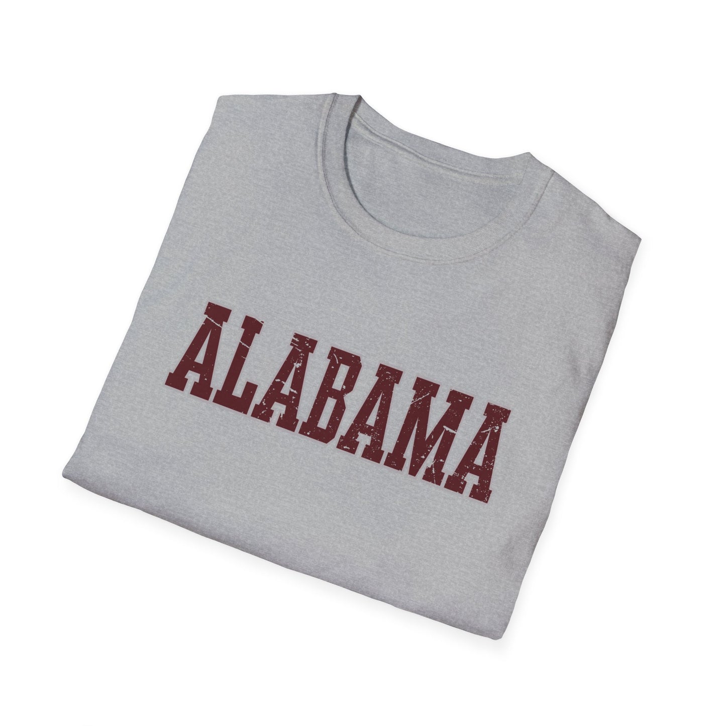 Alabama Distressed Varsity Tee | Vintage Crimson Game Day Shirt | Southern Spirit Unisex T-Shirt | Retro College Style | Game Day Gear