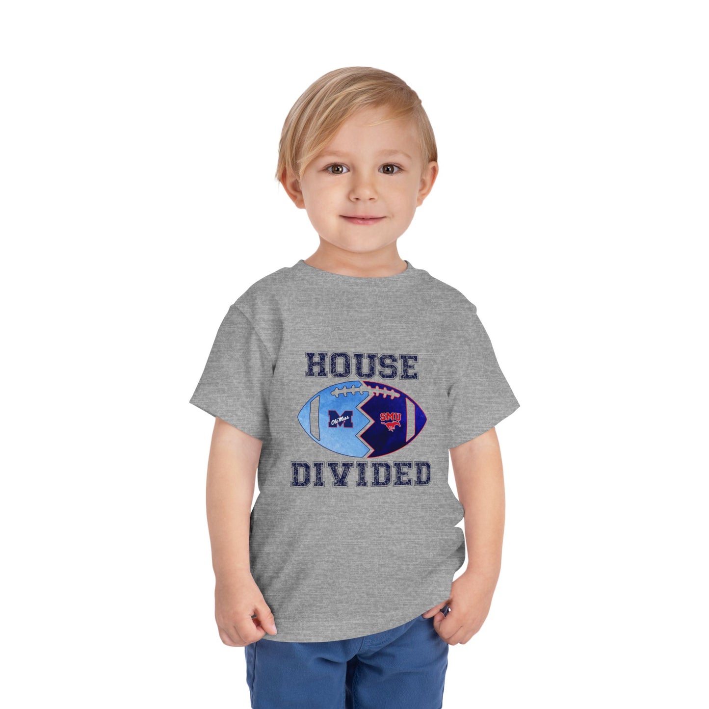 House Divided Toddler Shirt | Football Tee | Mixed College Family Shirt | Cute Game Day Outfit for Kids
