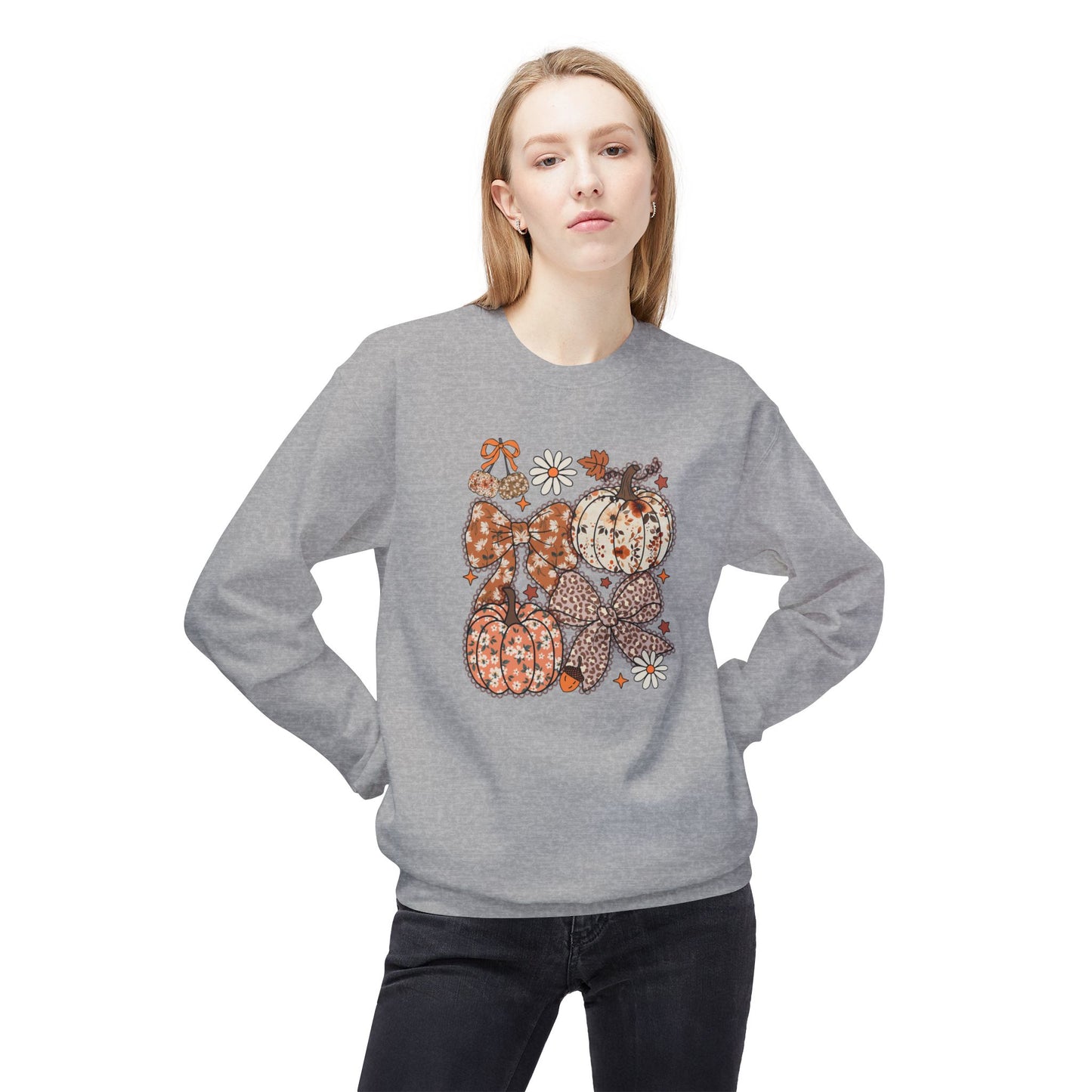 Fall Pumpkin Crewneck Sweatshirt, Thanksgiving, Pumpkin Sweatshirt, Fall Crewneck, Fall Apparel, Friendsgiving, Autumn