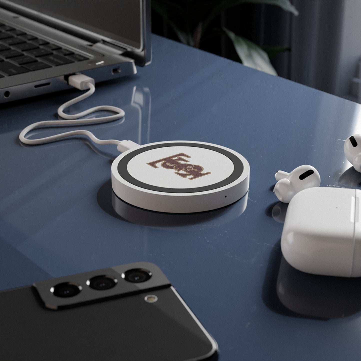 Texas State University Wireless Charging Pad, Dorm Room Decor, College Student Tech Accessory, Graduation Present, Desk Organizer