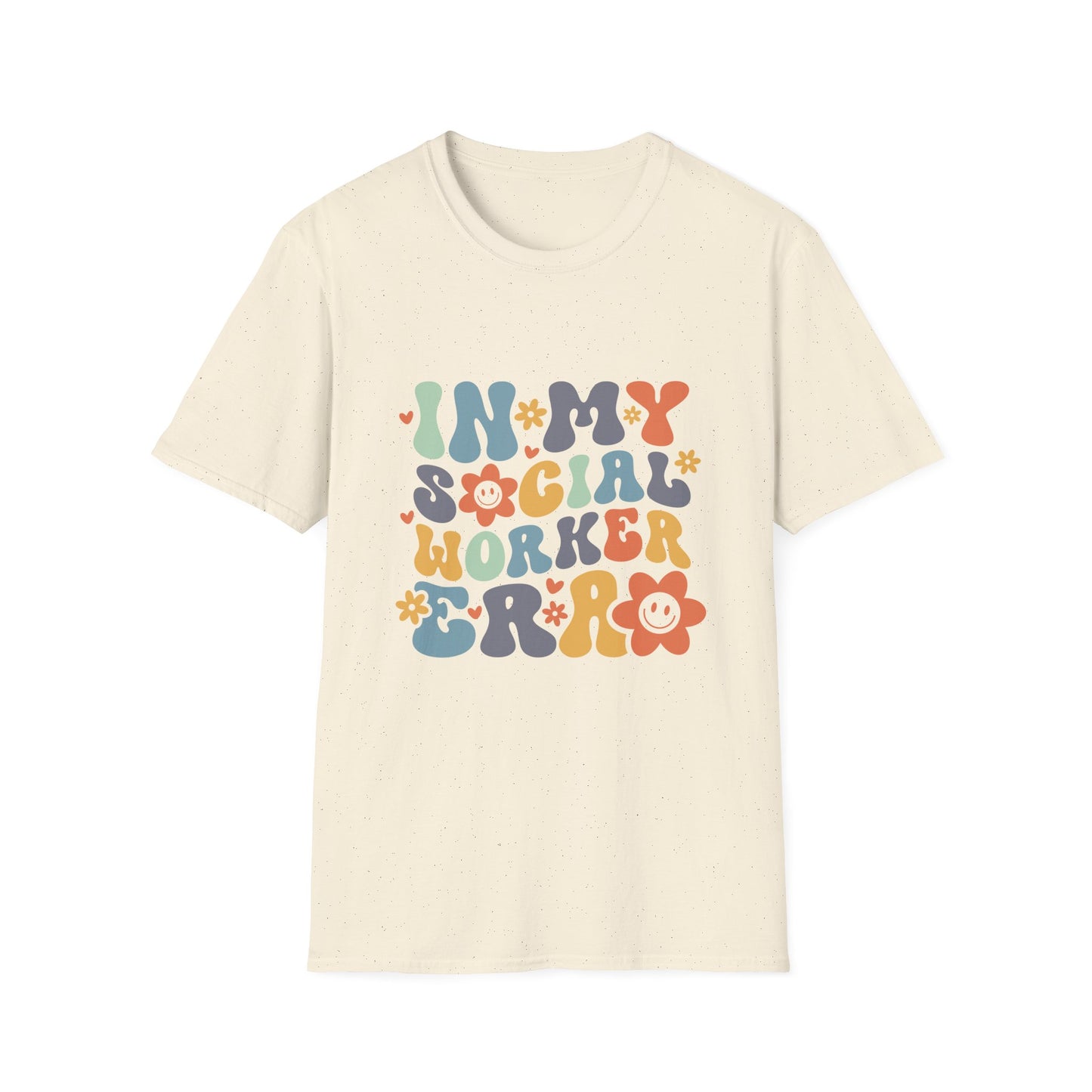 Social Worker Pride T-Shirt, Comfortable Tee, Gift for Social Workers, Flower Power Design, Casual Everyday Wear