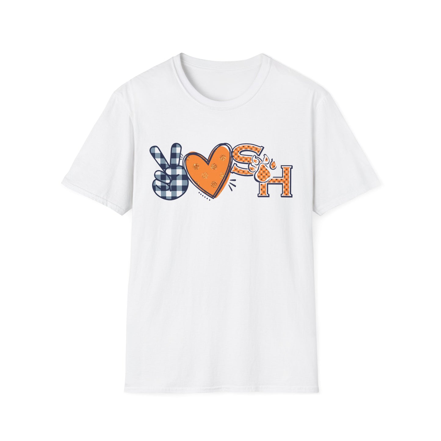 Peace Love Sam Houston University Unisex Softstyle T-Shirt | Game Days, College Events, Gifts, Fan Gear