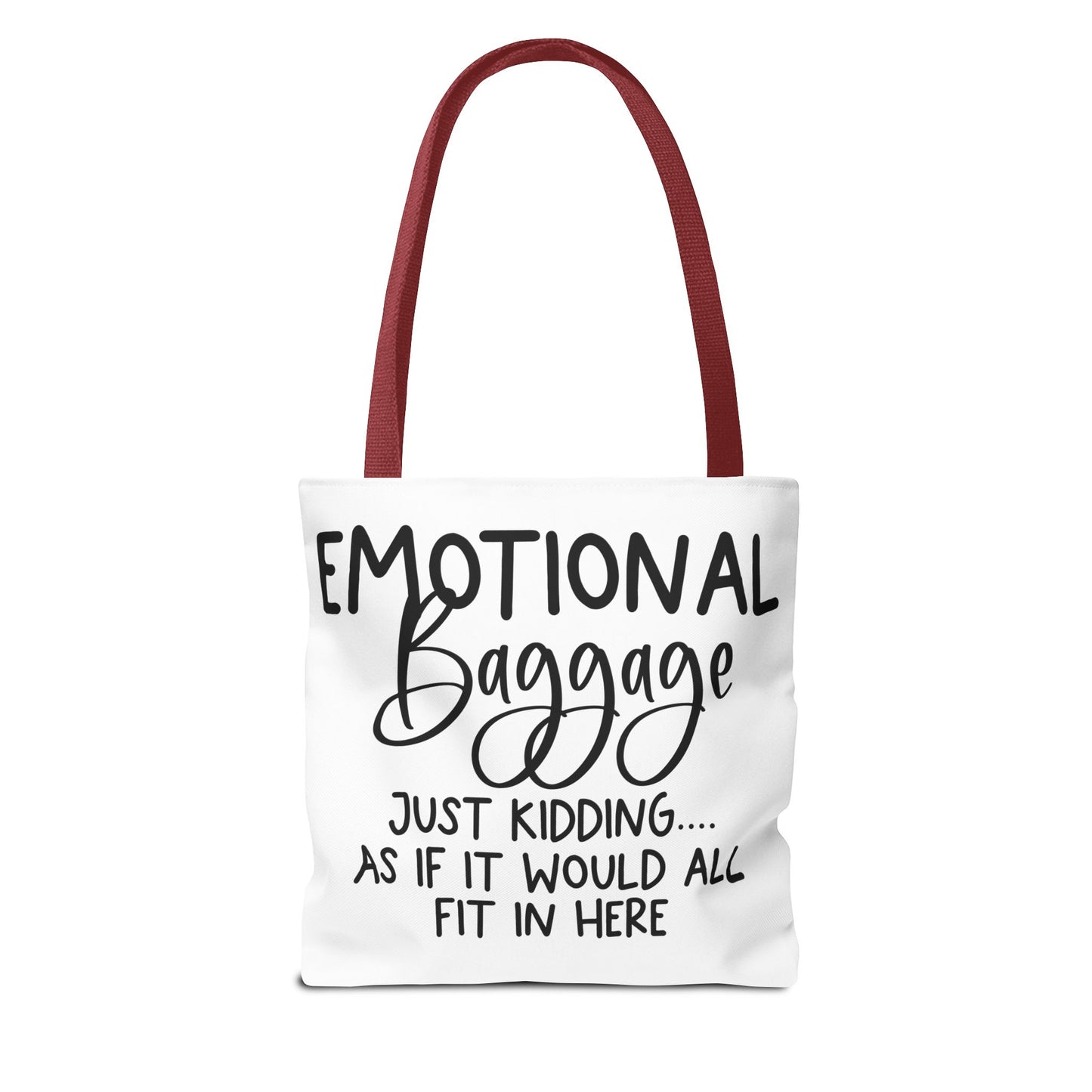 Emotional Baggage Tote Bag, Funny Quote Tote, Ideal Gift for Friends, Stylish Carryall for Everyday Use, Great for Travel and Shopping