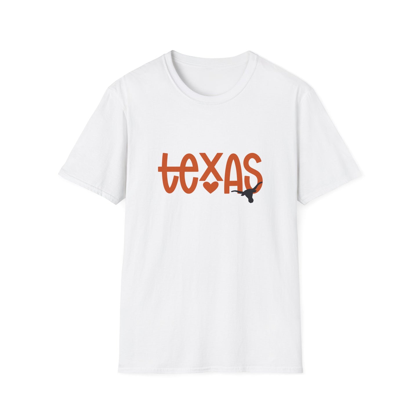 Texas Longhorns Softstyle T-Shirt, Unisex Graphic Tee, Perfect Gift for Texans, Casual Wear, Travel Souvenir