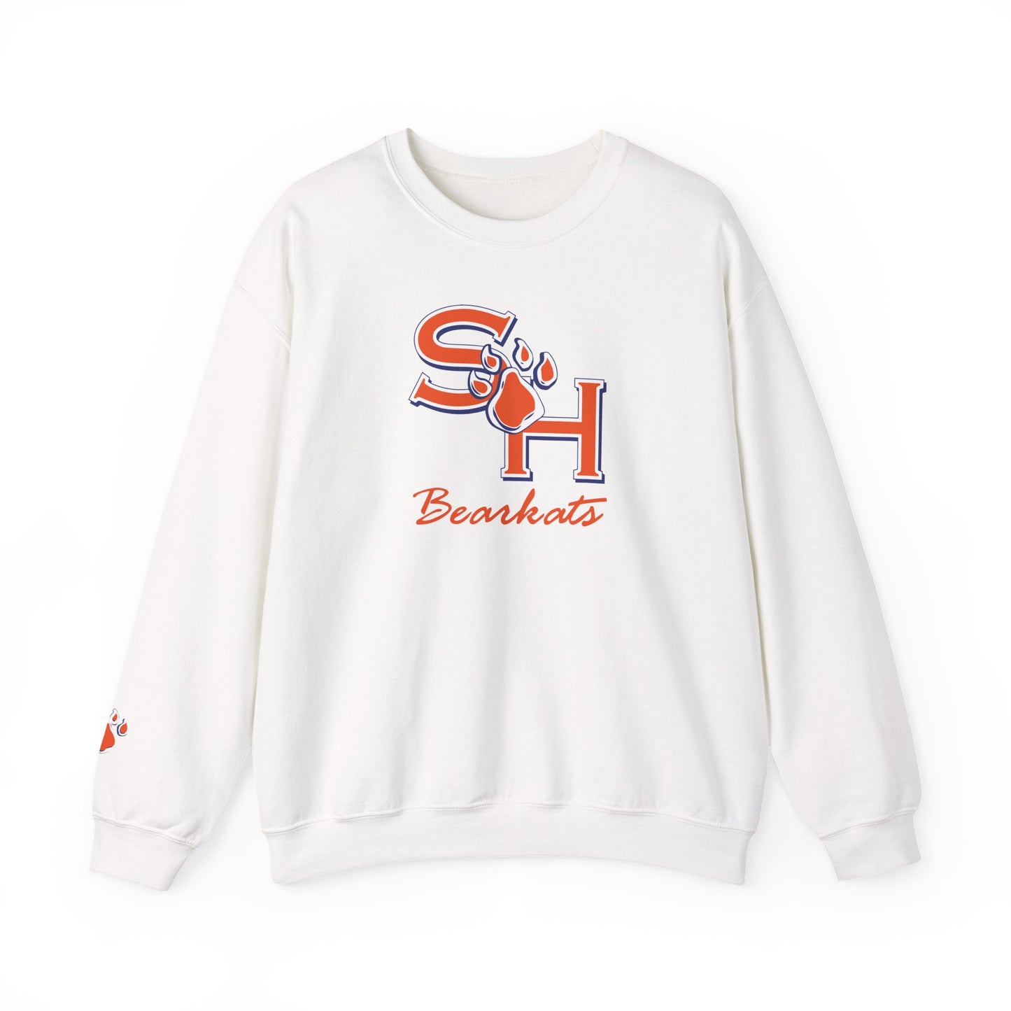 Sam Houston State University Sweatshirt | Bearkat Sleeve Print, Sam Houston State Crewneck | Printed Sleeve Game Day Sweatshirt, Bearkats