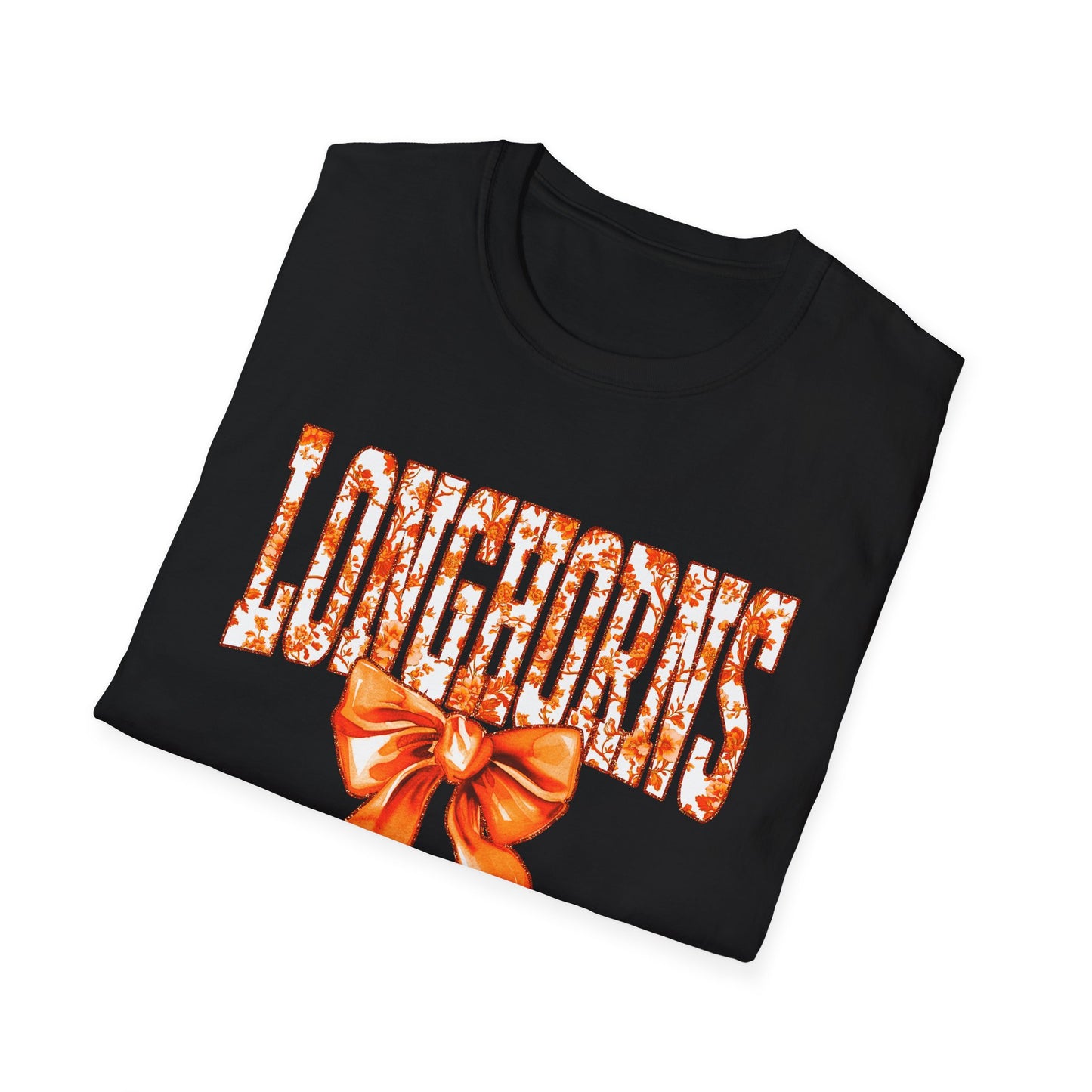 Texas Longhorns Floral Softstyle T-Shirt, Unisex Graphic Tee, Perfect Gift for Texans, Casual Wear, Travel Souvenir