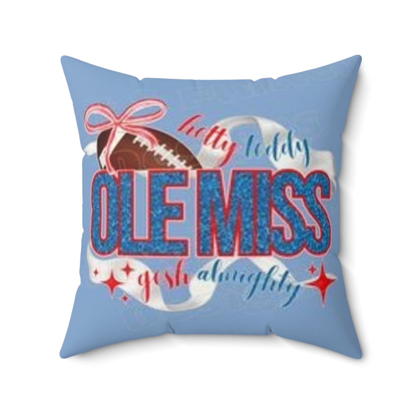 Ole Miss Faux Suede Pillow, Decorative Sports Cushion, College Football Decor, Home Accent, Gift for Students, Alumni Pillow