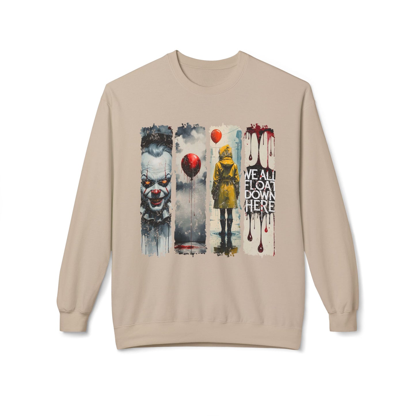 Halloween Crewneck Sweatshirt, We All Float Down Here, Horror Sweatshirt, IT Halloween, Scary Sweatshirt