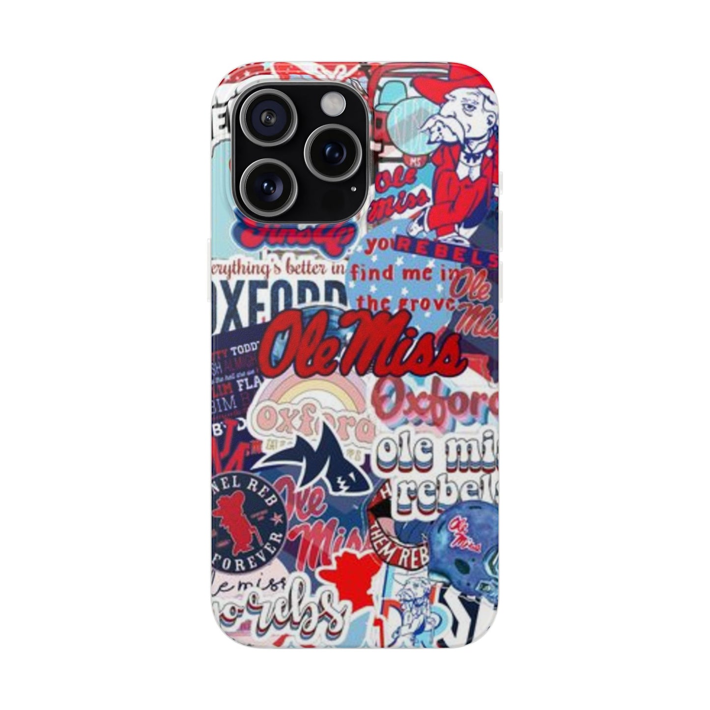 Ole Miss Pride Flexi Cases - Trendy Phone Cover for Fans, College Gear, Stylish Protection, Gift for Students, School Spirit Accessories