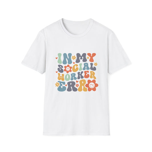 Social Worker Pride T-Shirt, Comfortable Tee, Gift for Social Workers, Flower Power Design, Casual Everyday Wear