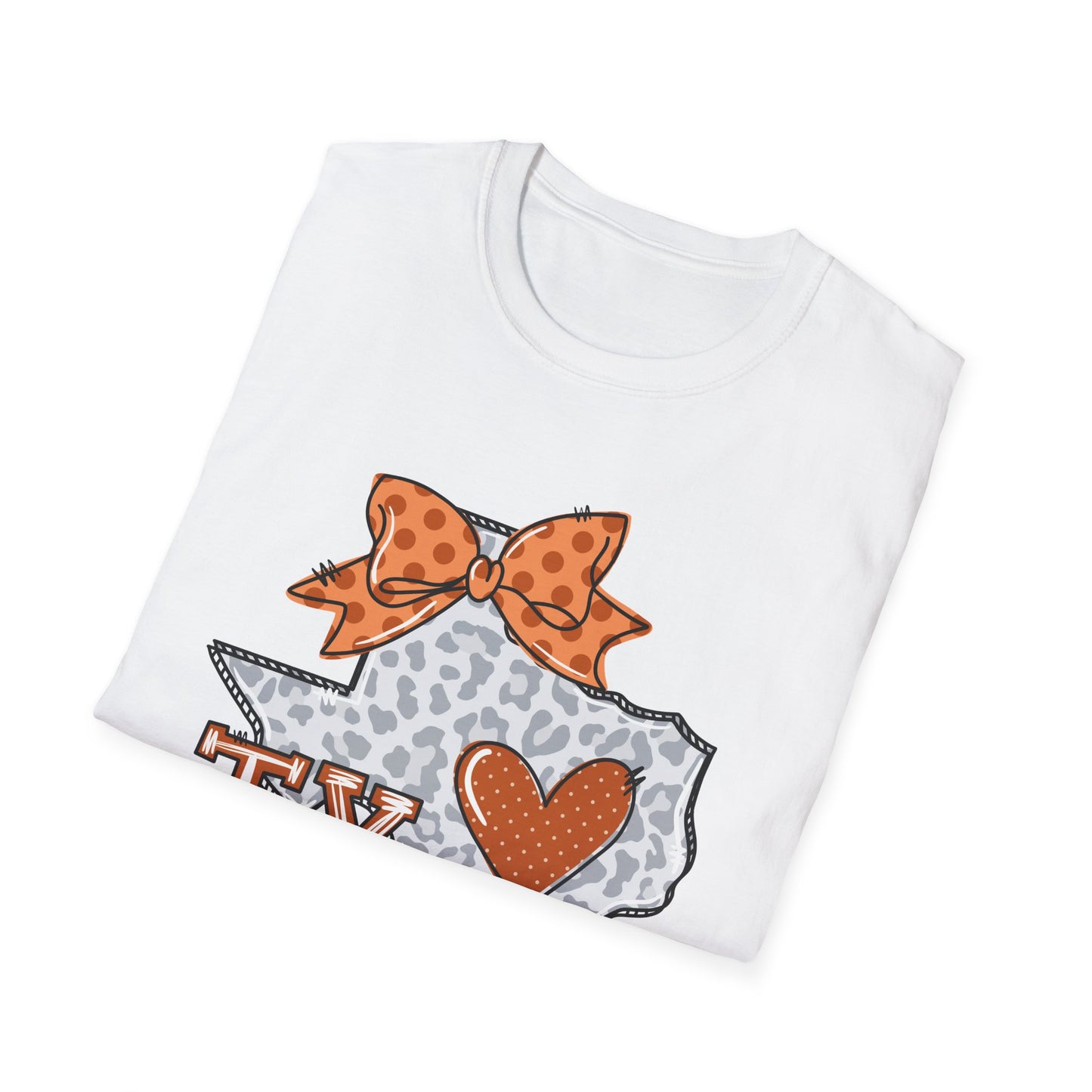 Texas Longhorns Love Softstyle T-Shirt, Unisex Graphic Tee, Perfect Gift for Texans, Casual Wear, Travel Souvenir