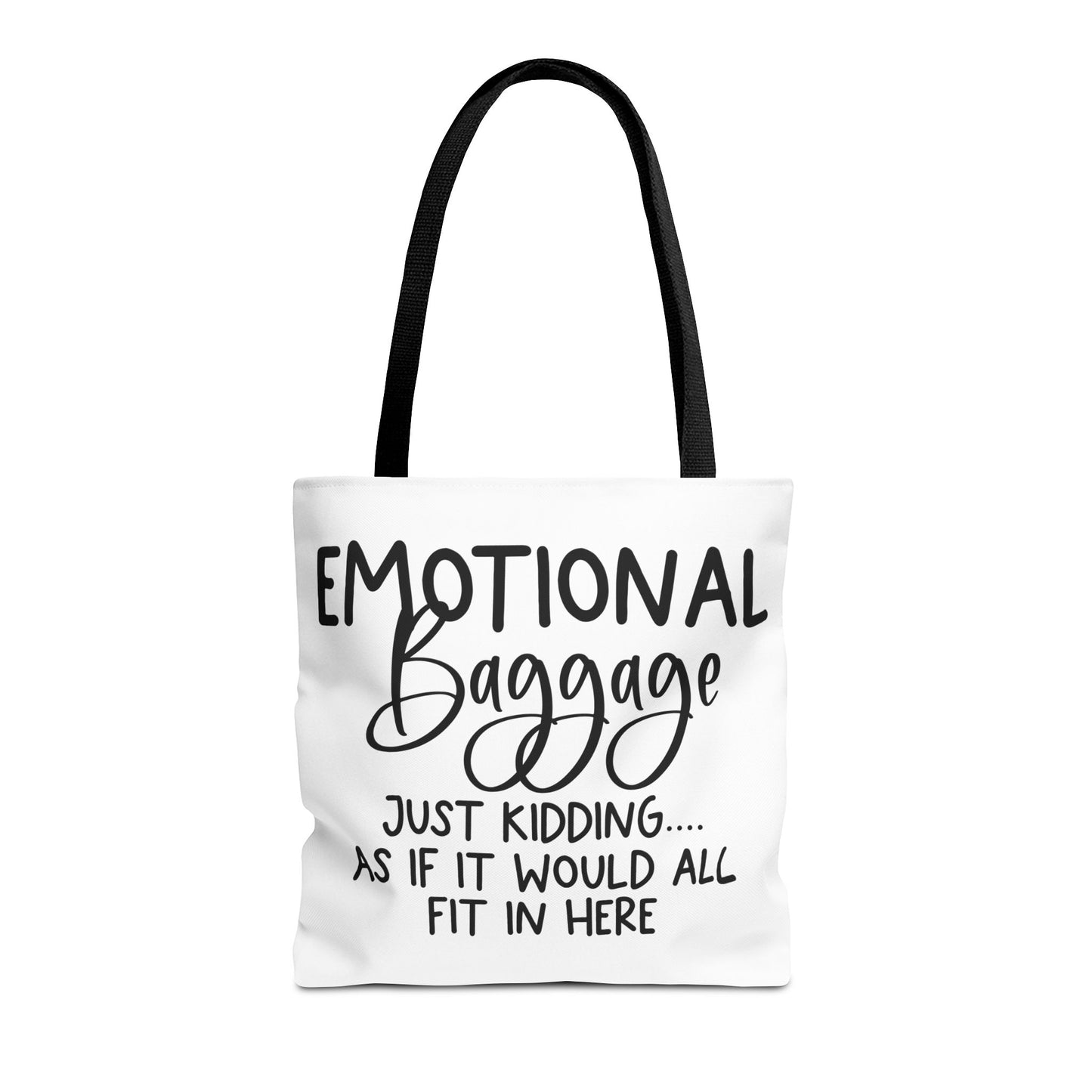 Emotional Baggage Tote Bag, Funny Quote Tote, Ideal Gift for Friends, Stylish Carryall for Everyday Use, Great for Travel and Shopping