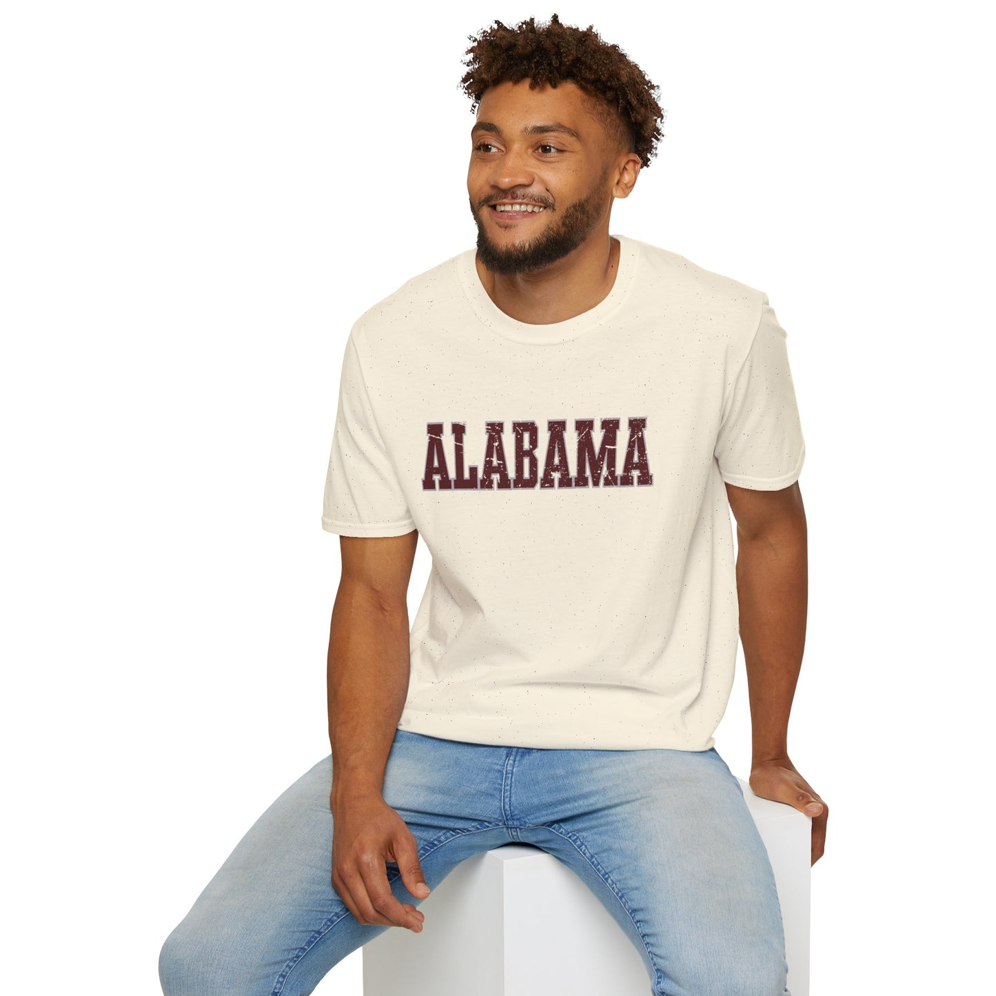 Alabama Distressed Varsity Tee | Vintage Crimson Game Day Shirt | Southern Spirit Unisex T-Shirt | Retro College Style | Game Day Gear