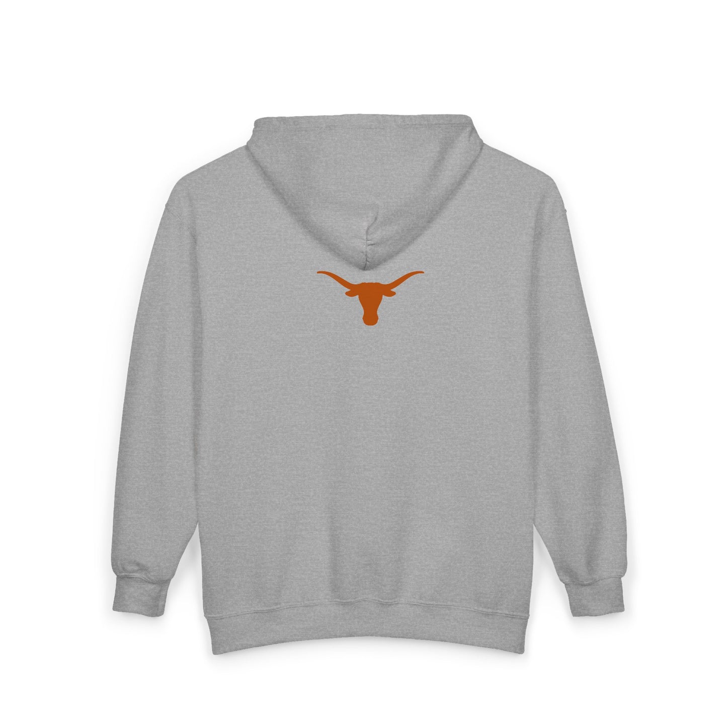 University of Texas Longhorns Zip-Up Hoodie with front and back design, Perfect for College Spirit, Game Day Gear, Longhorns, UT