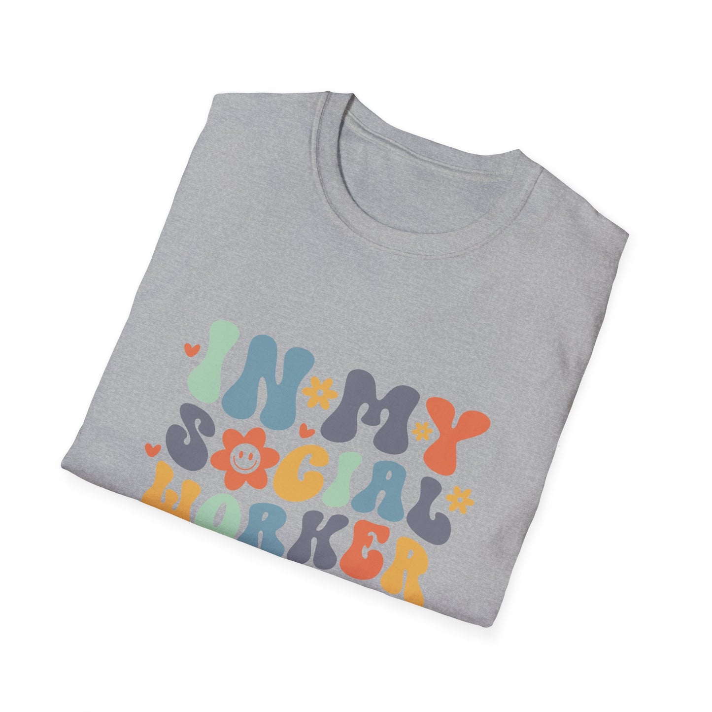 Social Worker Pride T-Shirt, Comfortable Tee, Gift for Social Workers, Flower Power Design, Casual Everyday Wear
