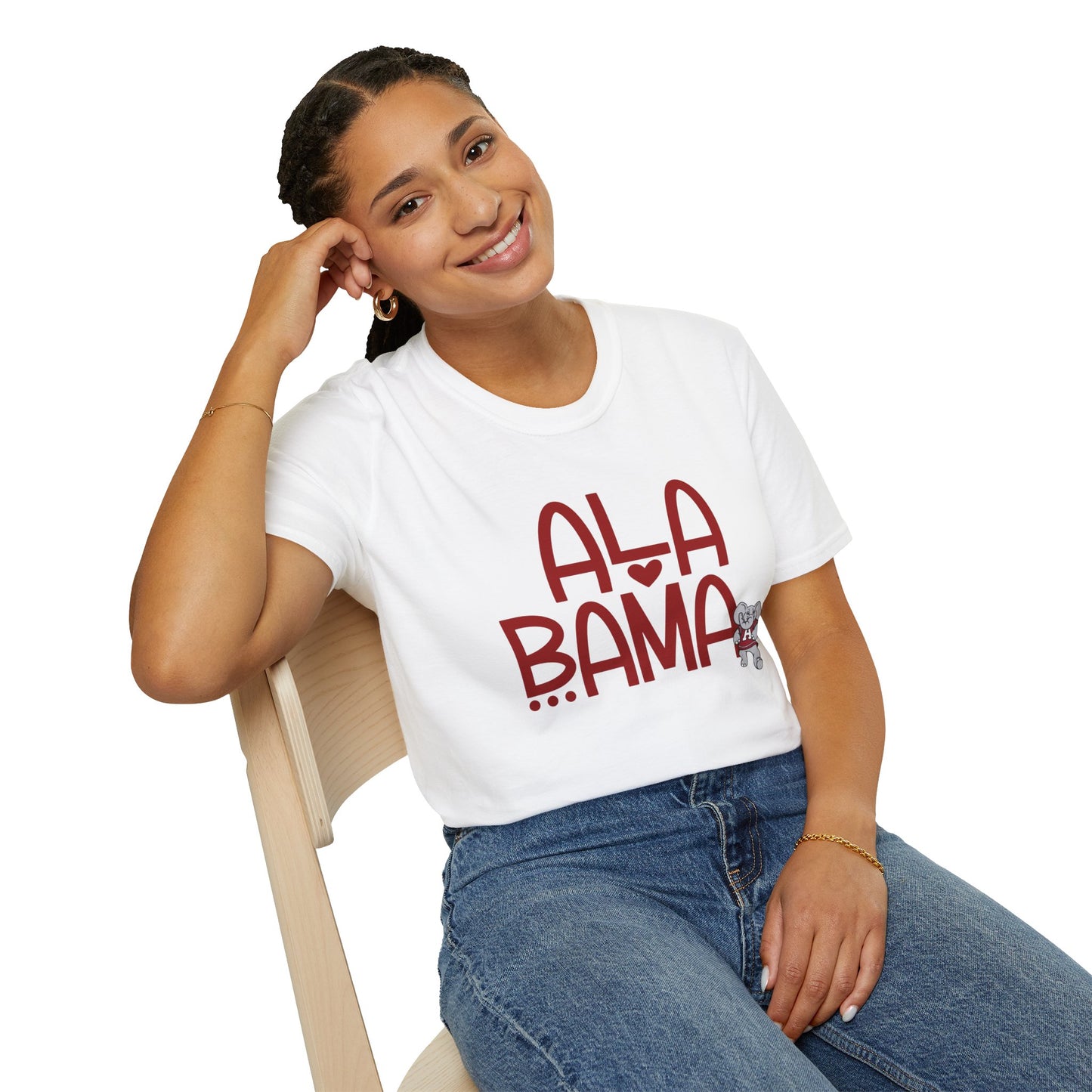 Alabama Tee | Southern Game Day Shirt | Cute Crimson Graphic T-Shirt | Alabama Pride Unisex Top | Gildan Softstyle | Game Day Gear