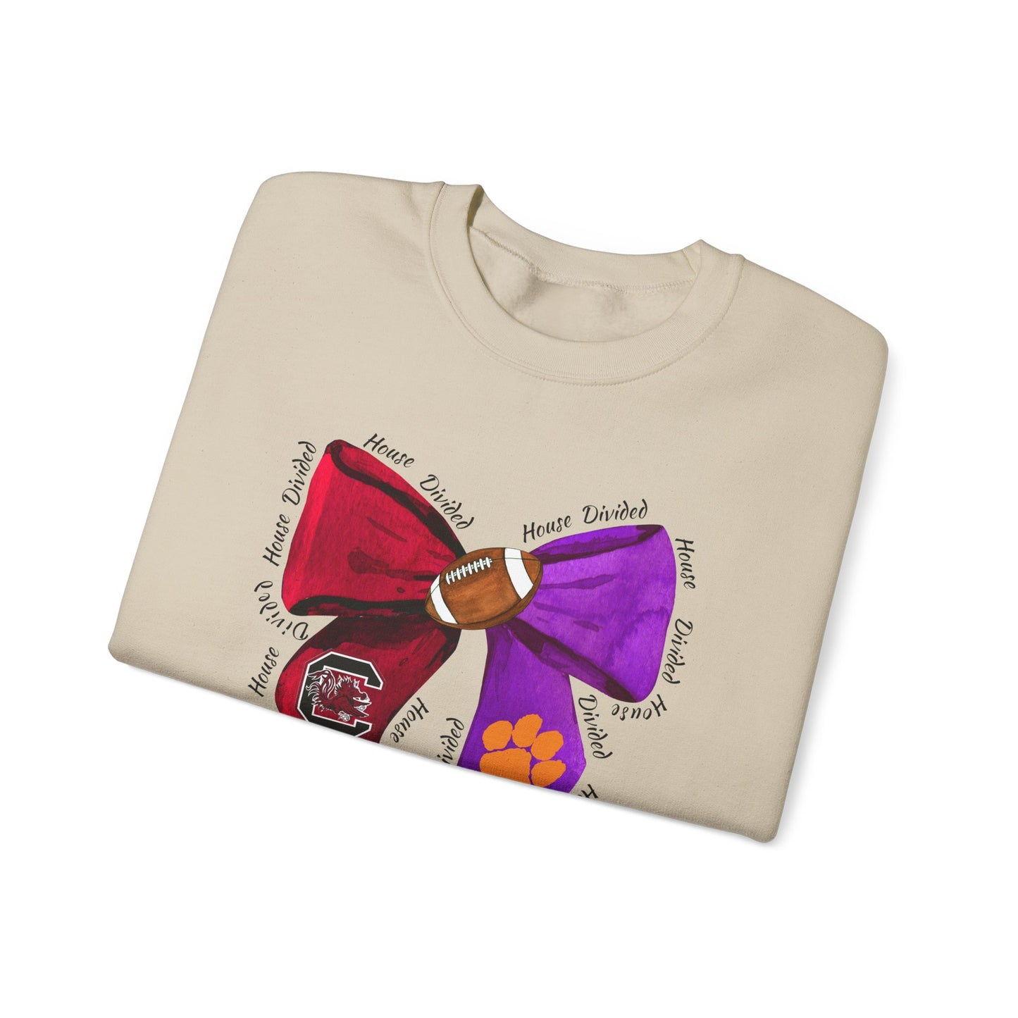 House Divided Sweatshirt | Carolina Bow Design | Palmetto Rivalry Crewneck | Cute Game Day Outfit for Women